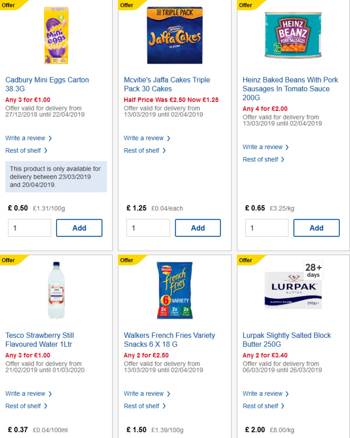 TESCO Offers from 27 March