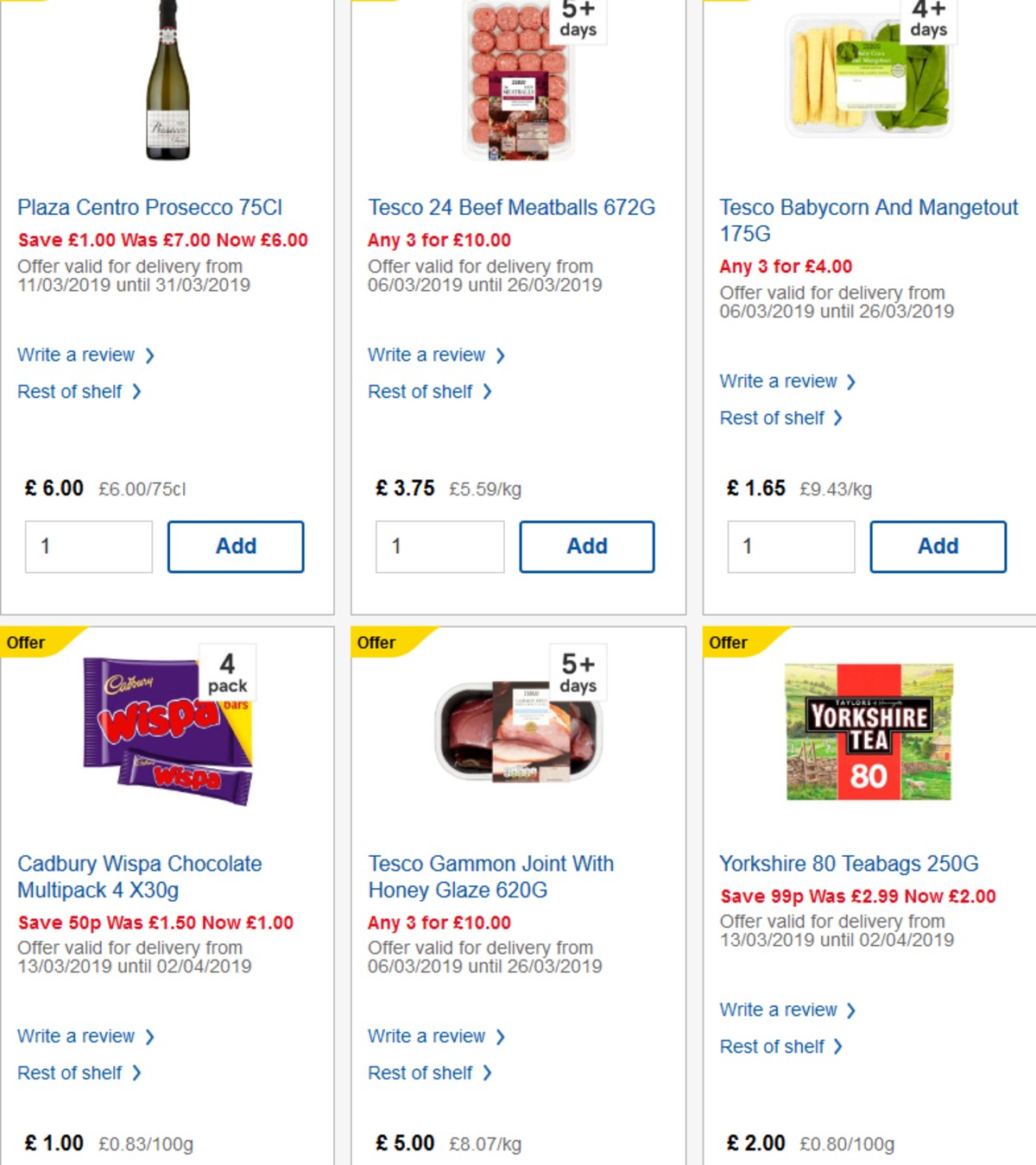 TESCO Offers from 27 March