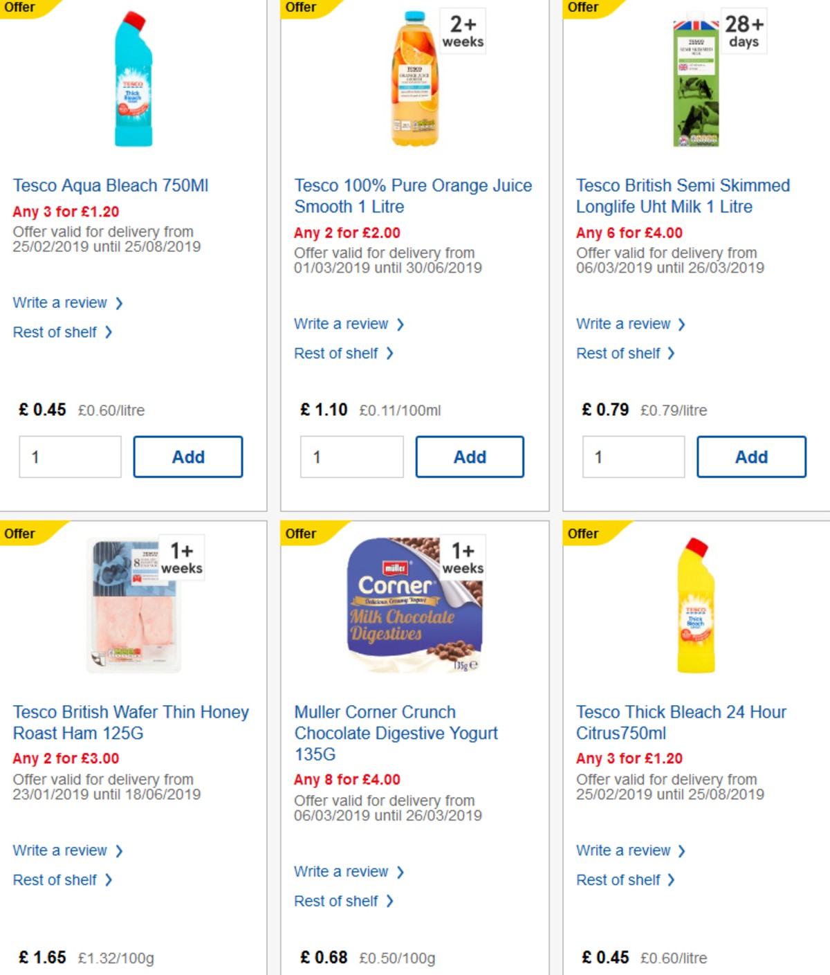 TESCO Offers from 27 March