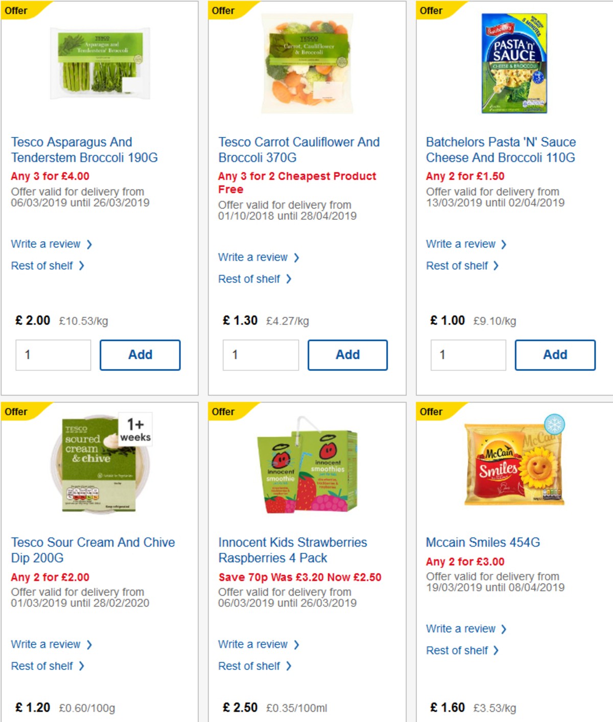TESCO Offers from 27 March