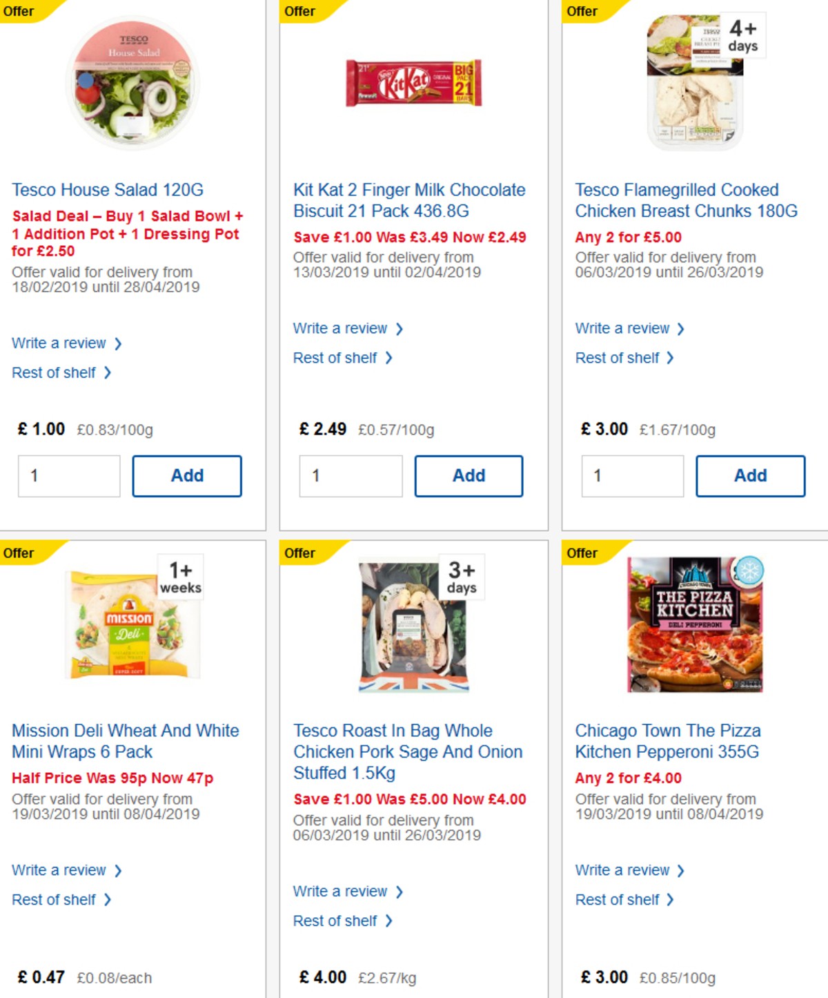 TESCO Offers from 27 March