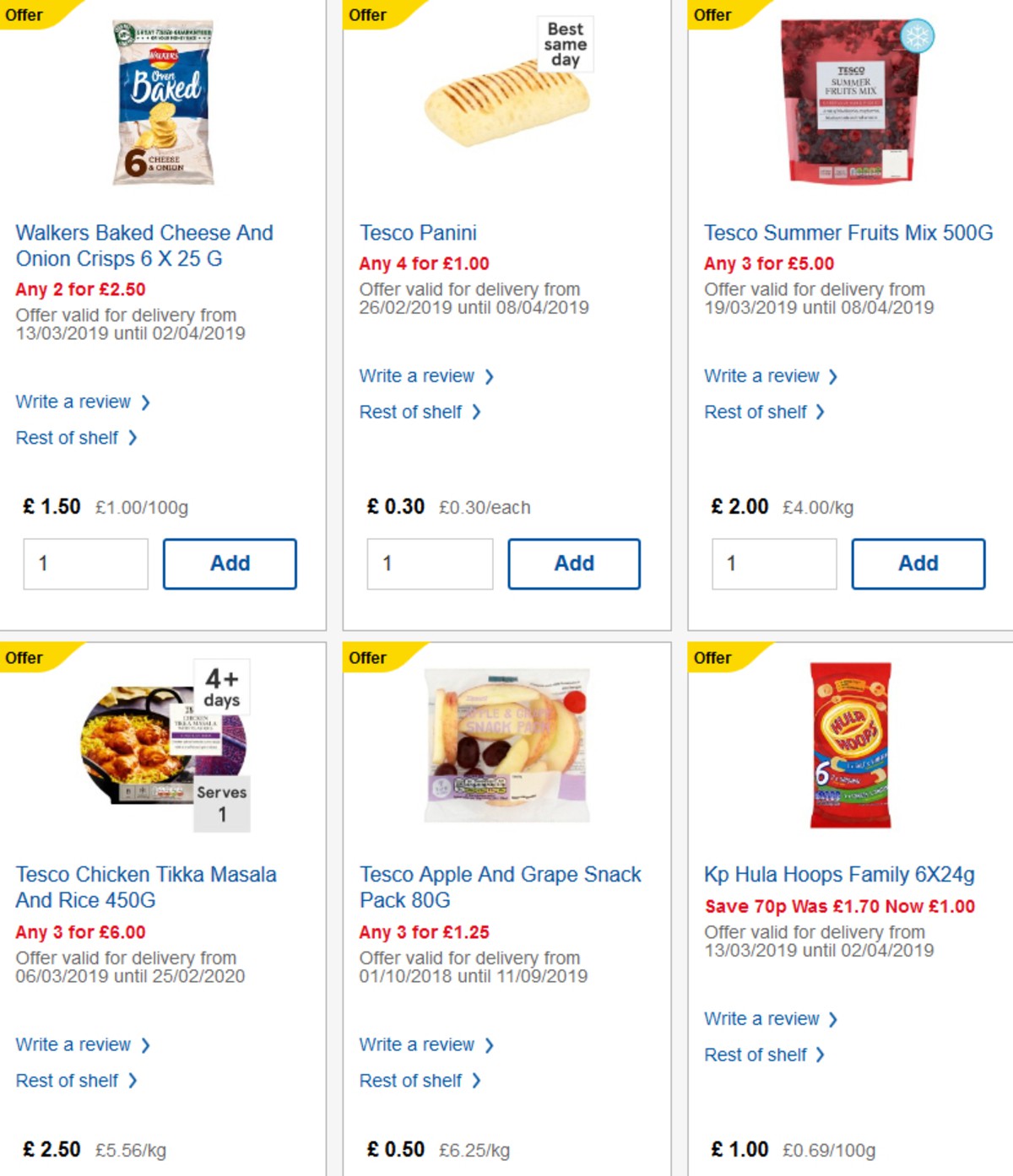 TESCO Offers from 27 March