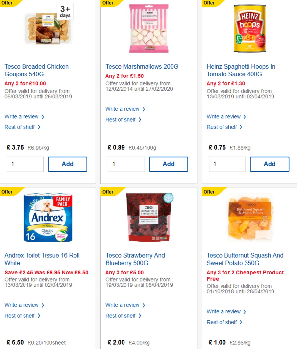 TESCO Offers from 27 March
