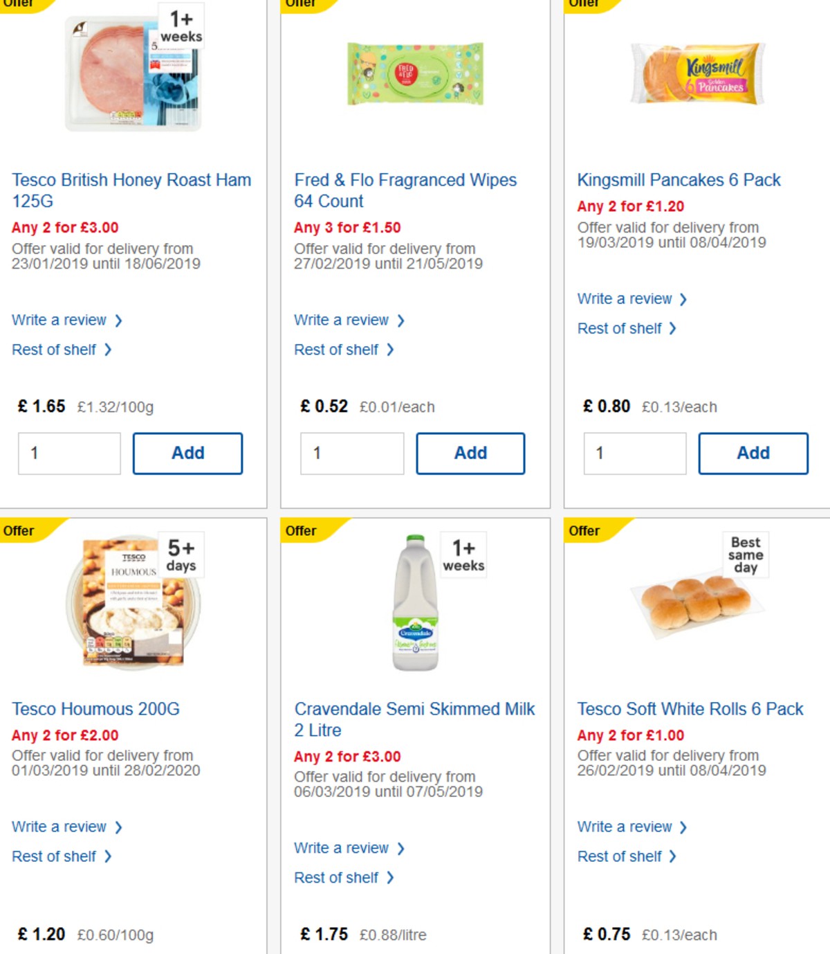 TESCO Offers from 27 March