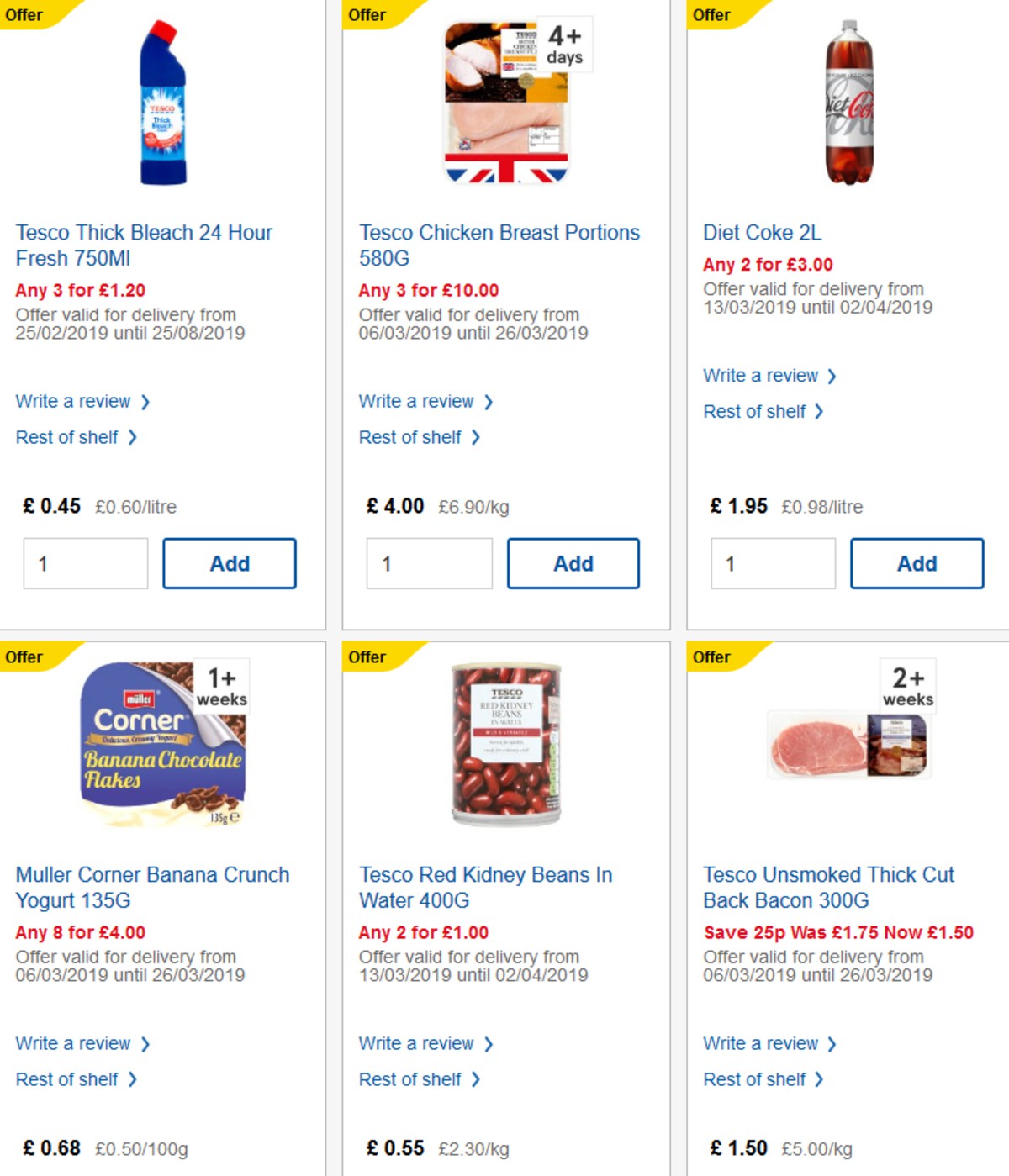 TESCO Offers from 27 March