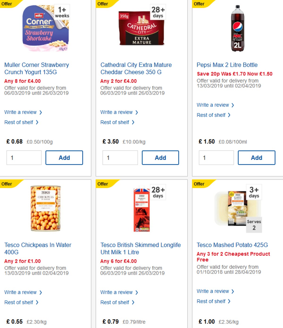 TESCO Offers from 27 March