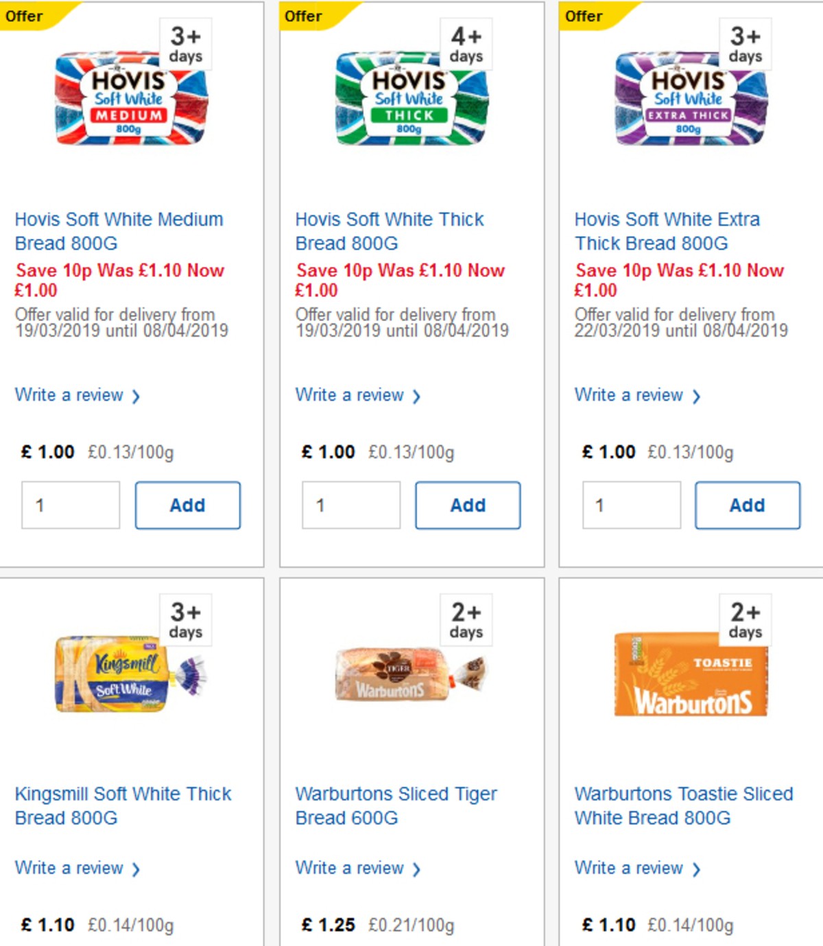 TESCO Offers from 3 April