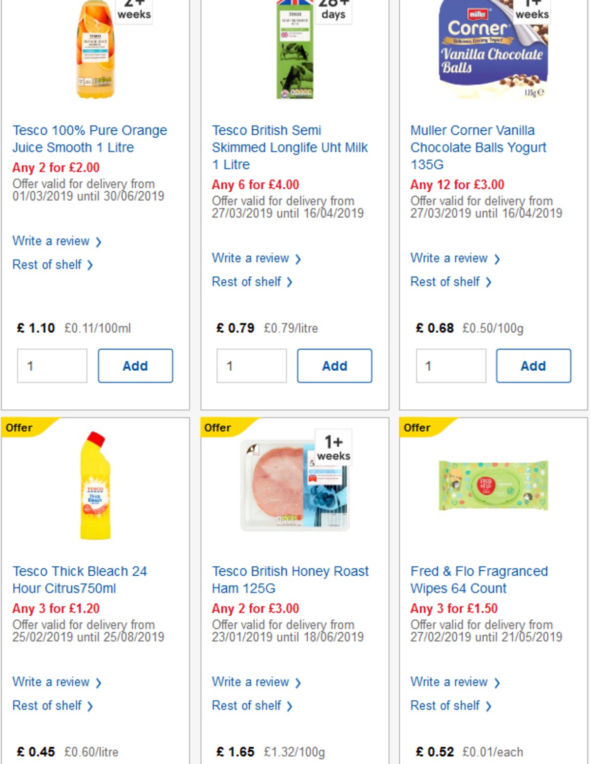 TESCO Offers from 3 April