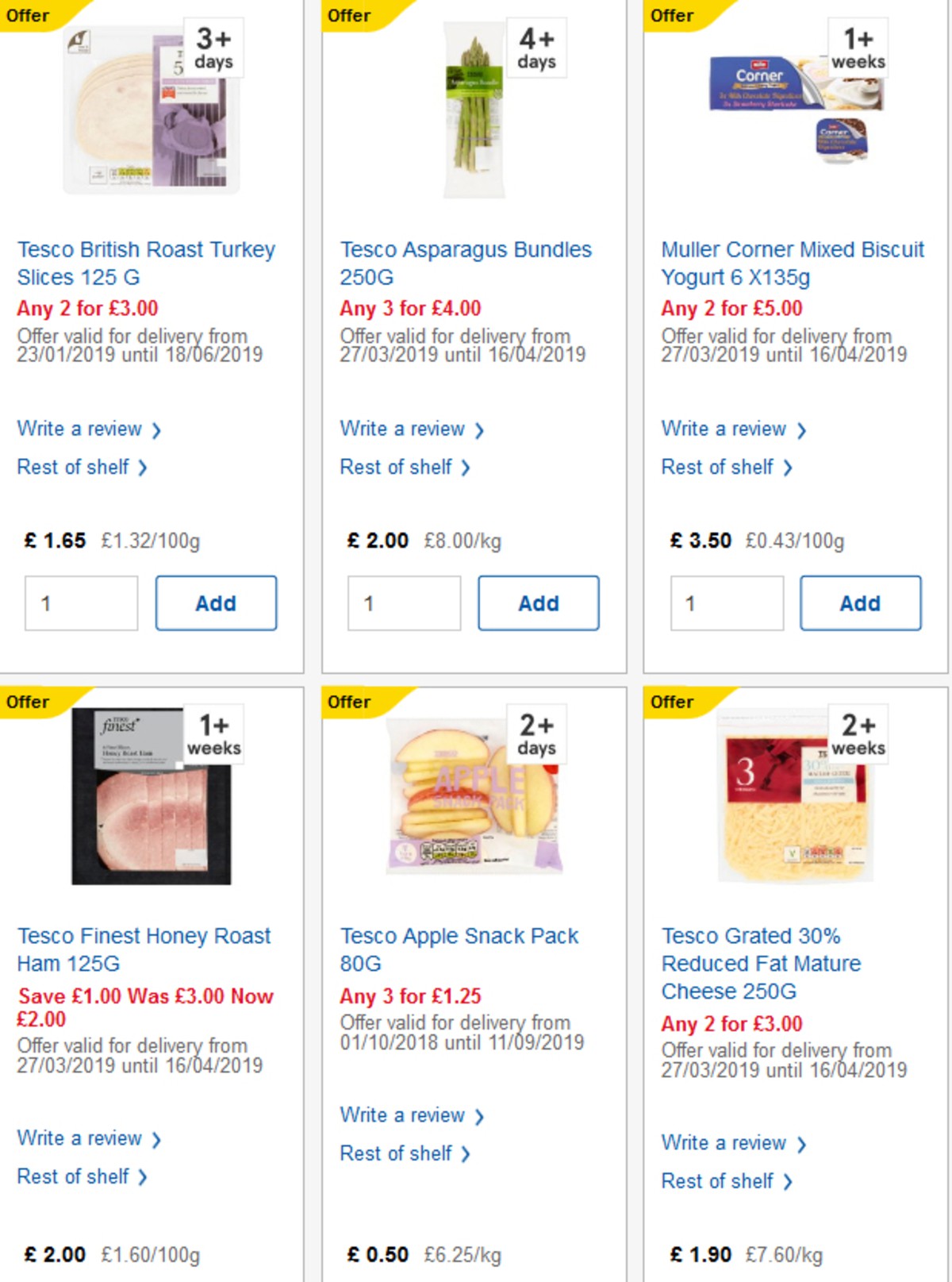 TESCO Offers from 3 April