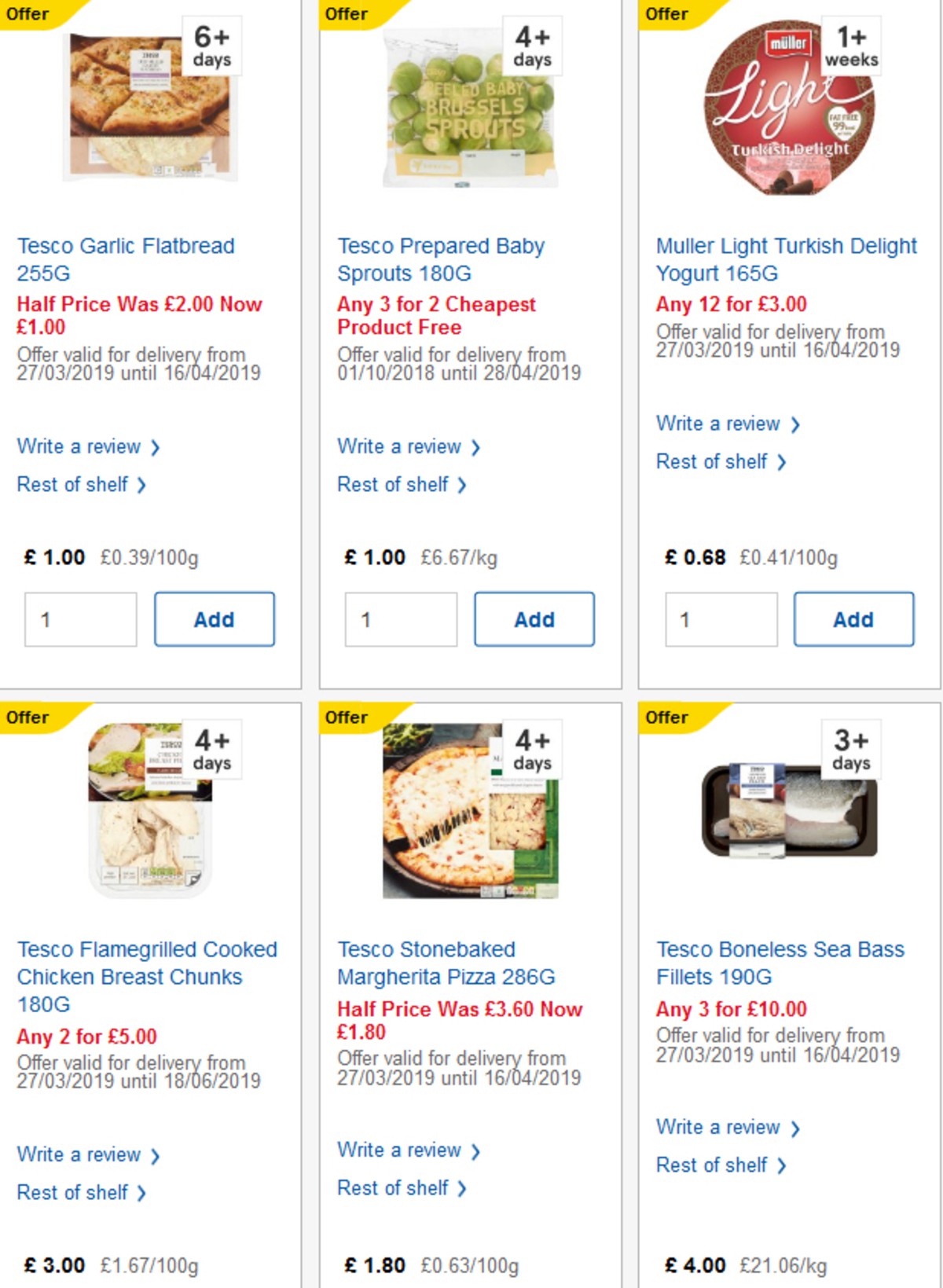 TESCO Offers from 3 April