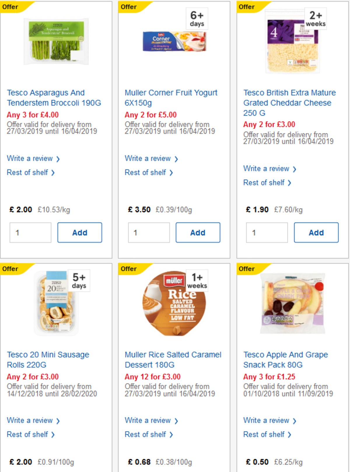 TESCO Offers from 3 April