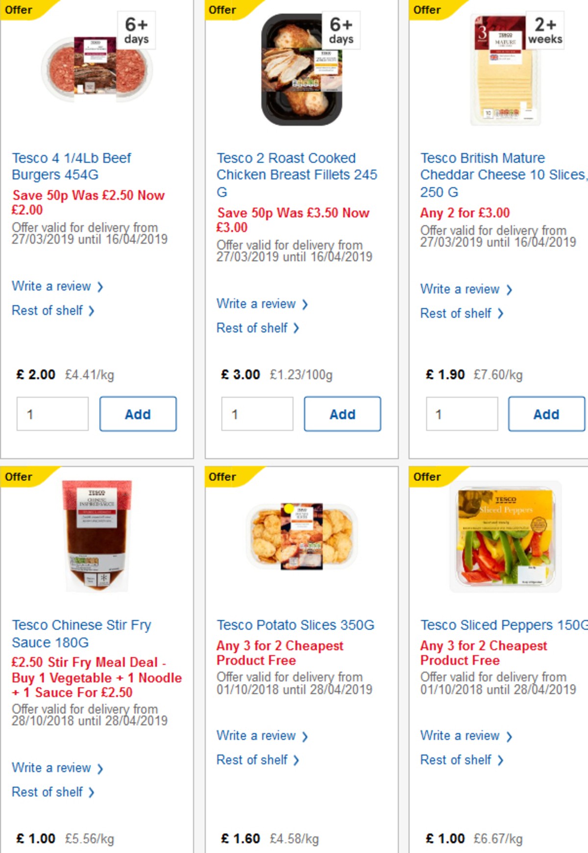 TESCO Offers from 3 April