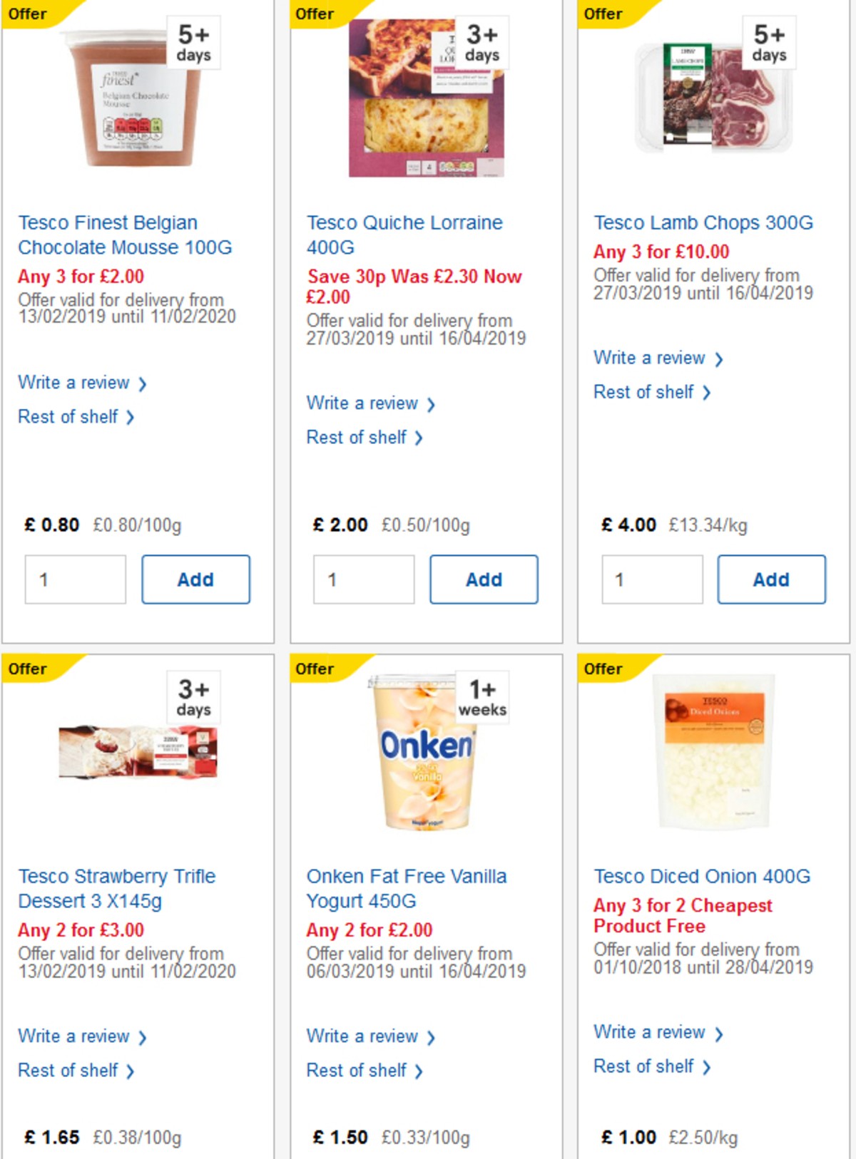 TESCO Offers from 3 April