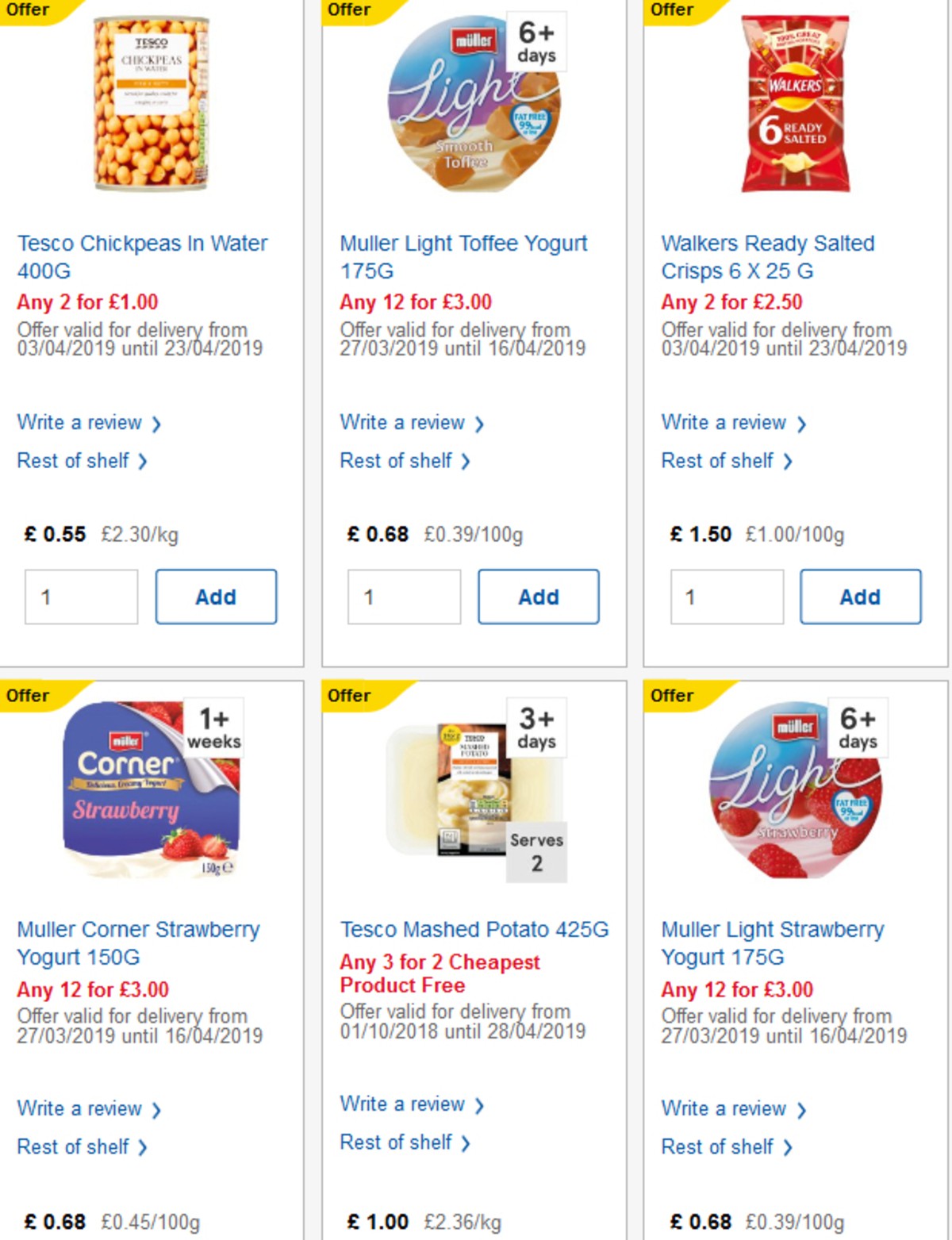 TESCO Offers from 3 April