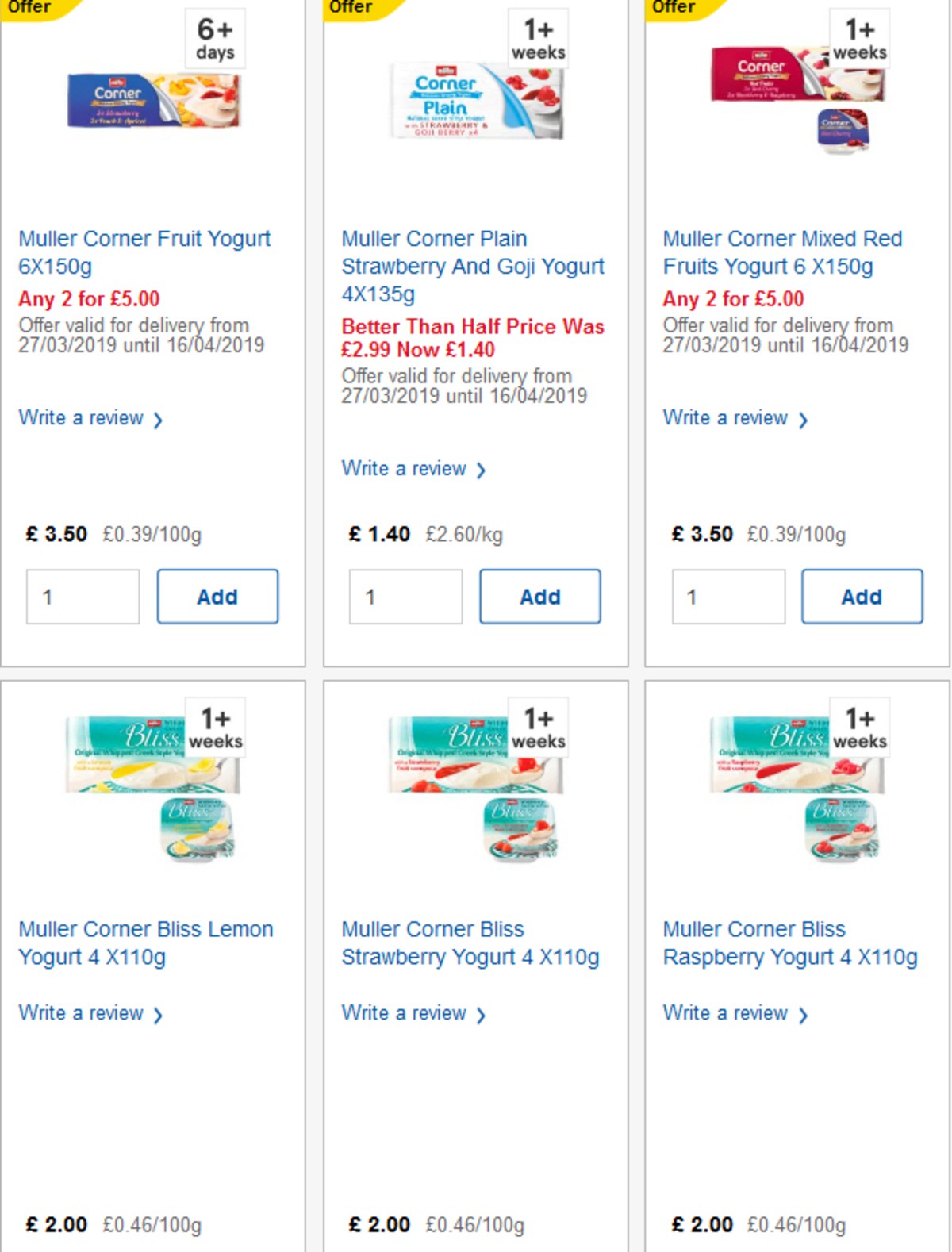 TESCO Offers from 3 April