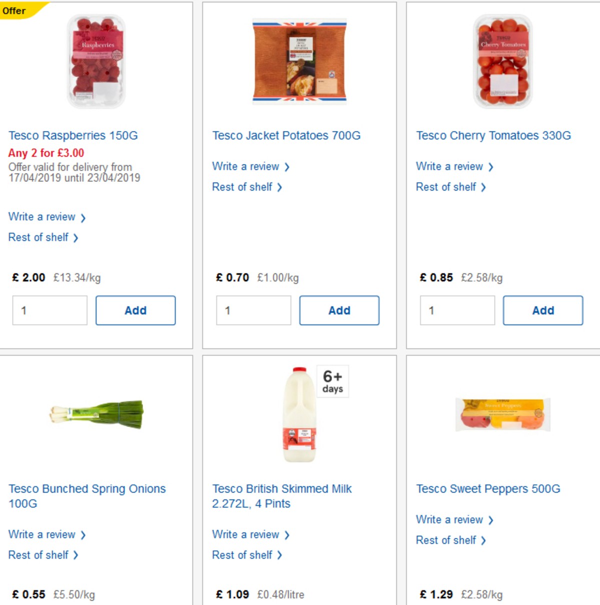 TESCO Offers from 17 April