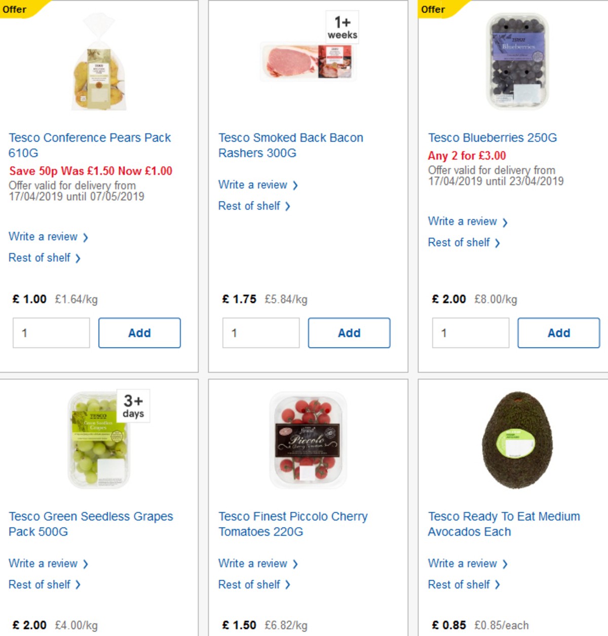 TESCO Offers from 17 April