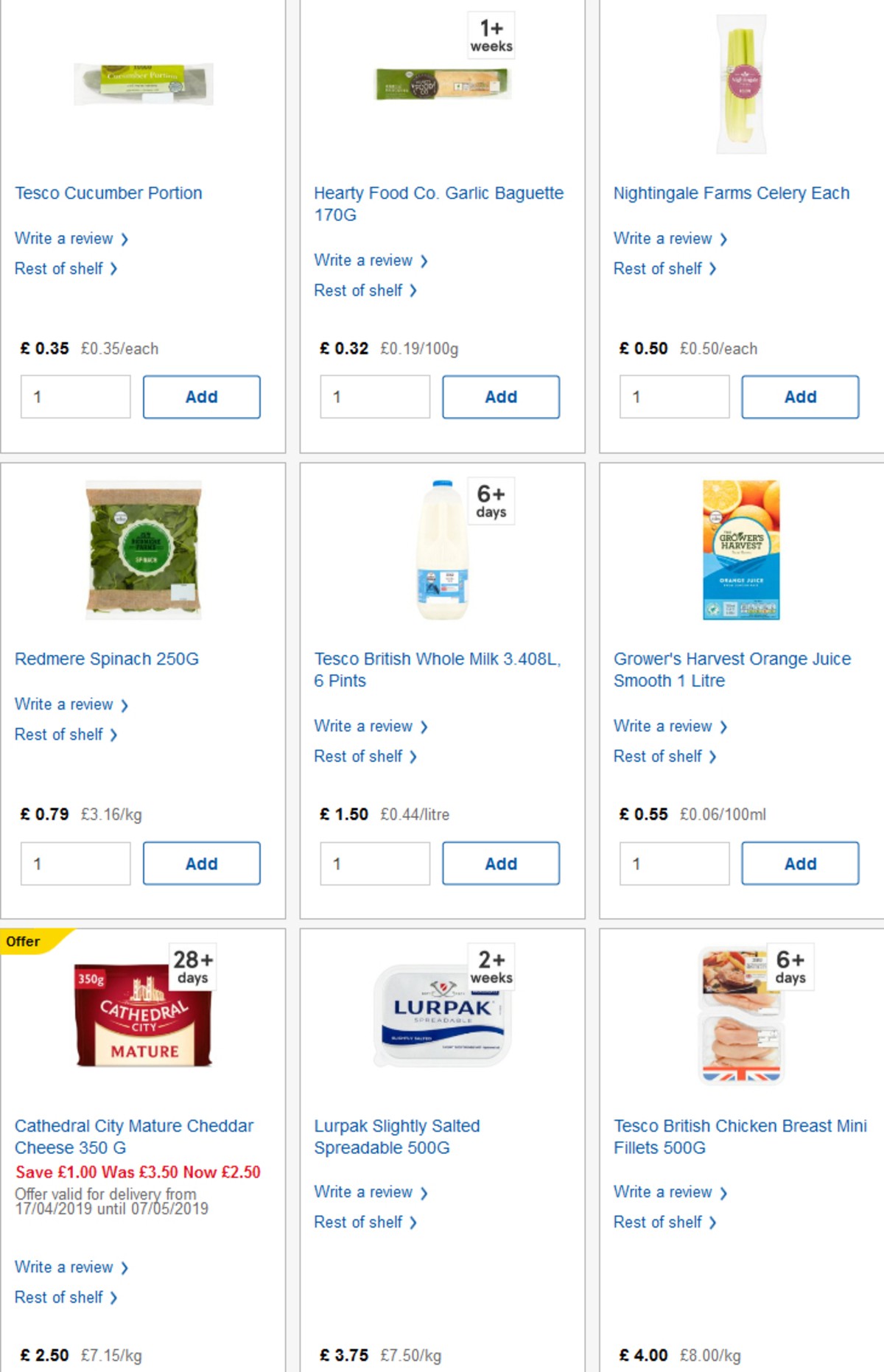 TESCO Offers from 17 April