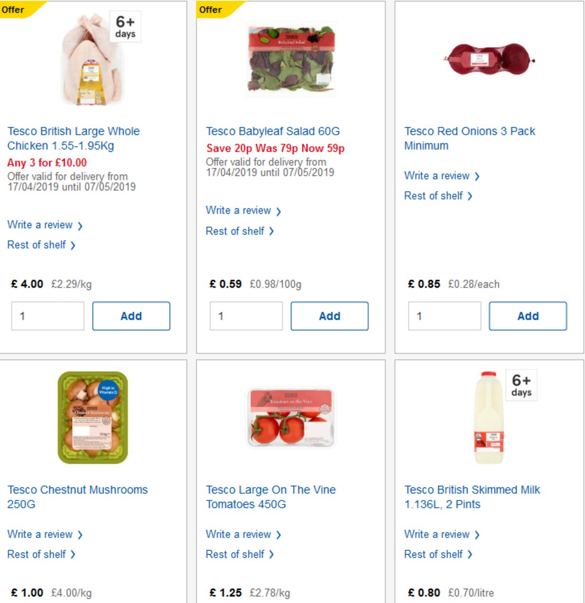 TESCO Offers from 17 April