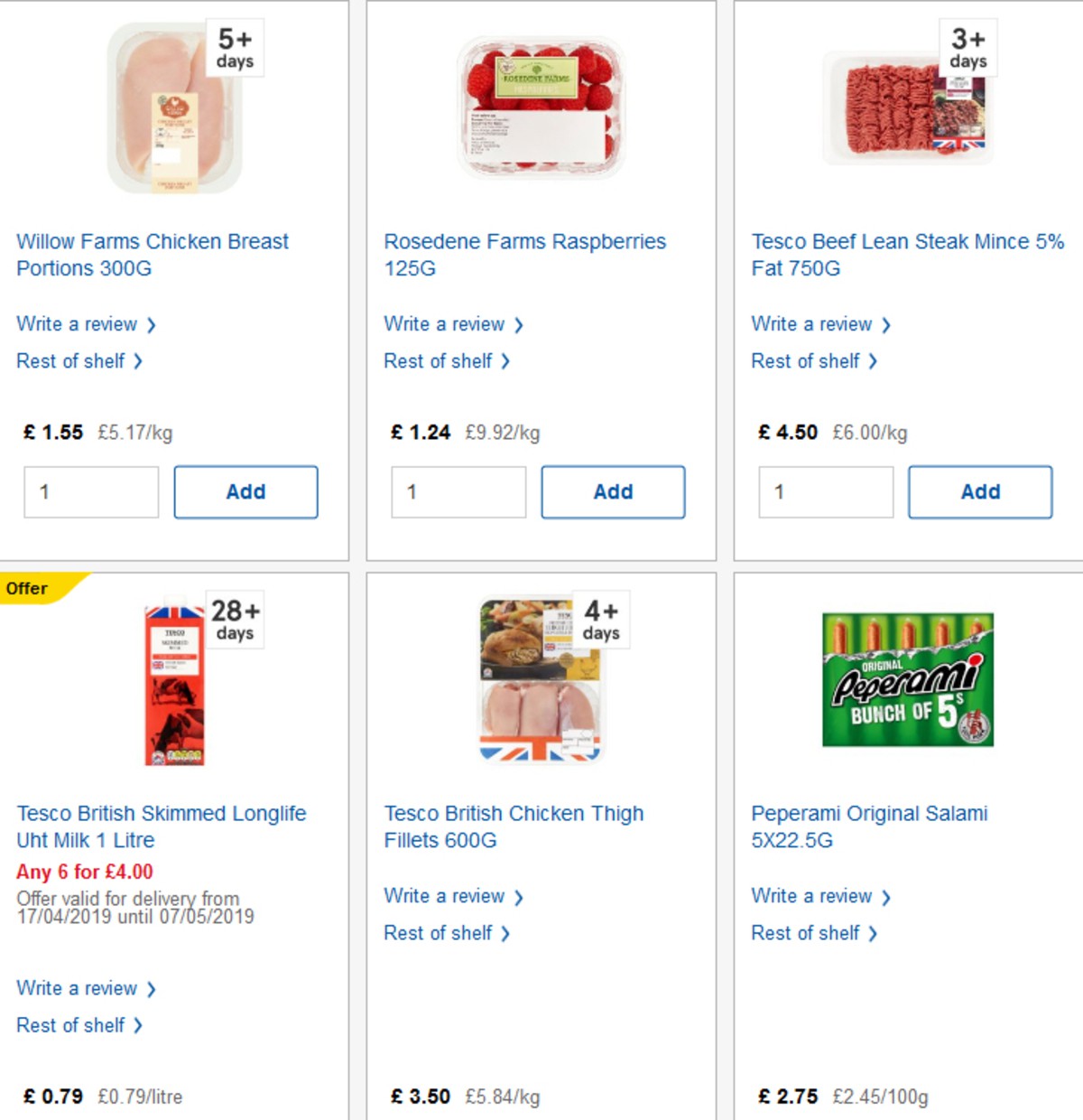 TESCO Offers from 17 April
