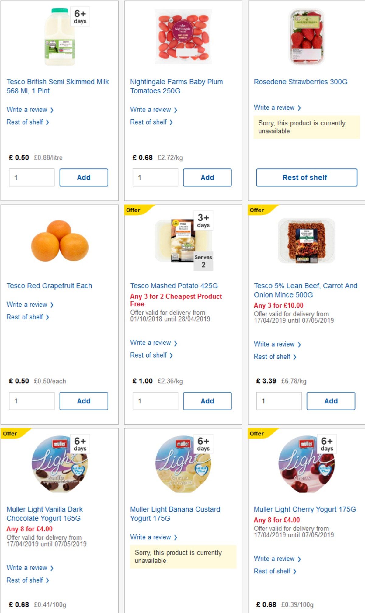 TESCO Offers from 17 April