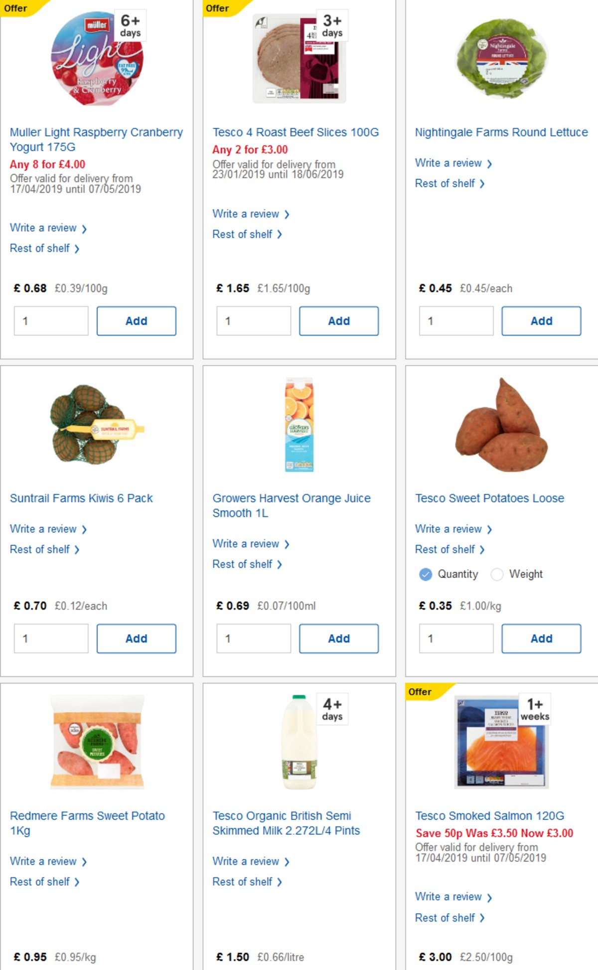 TESCO Offers from 17 April