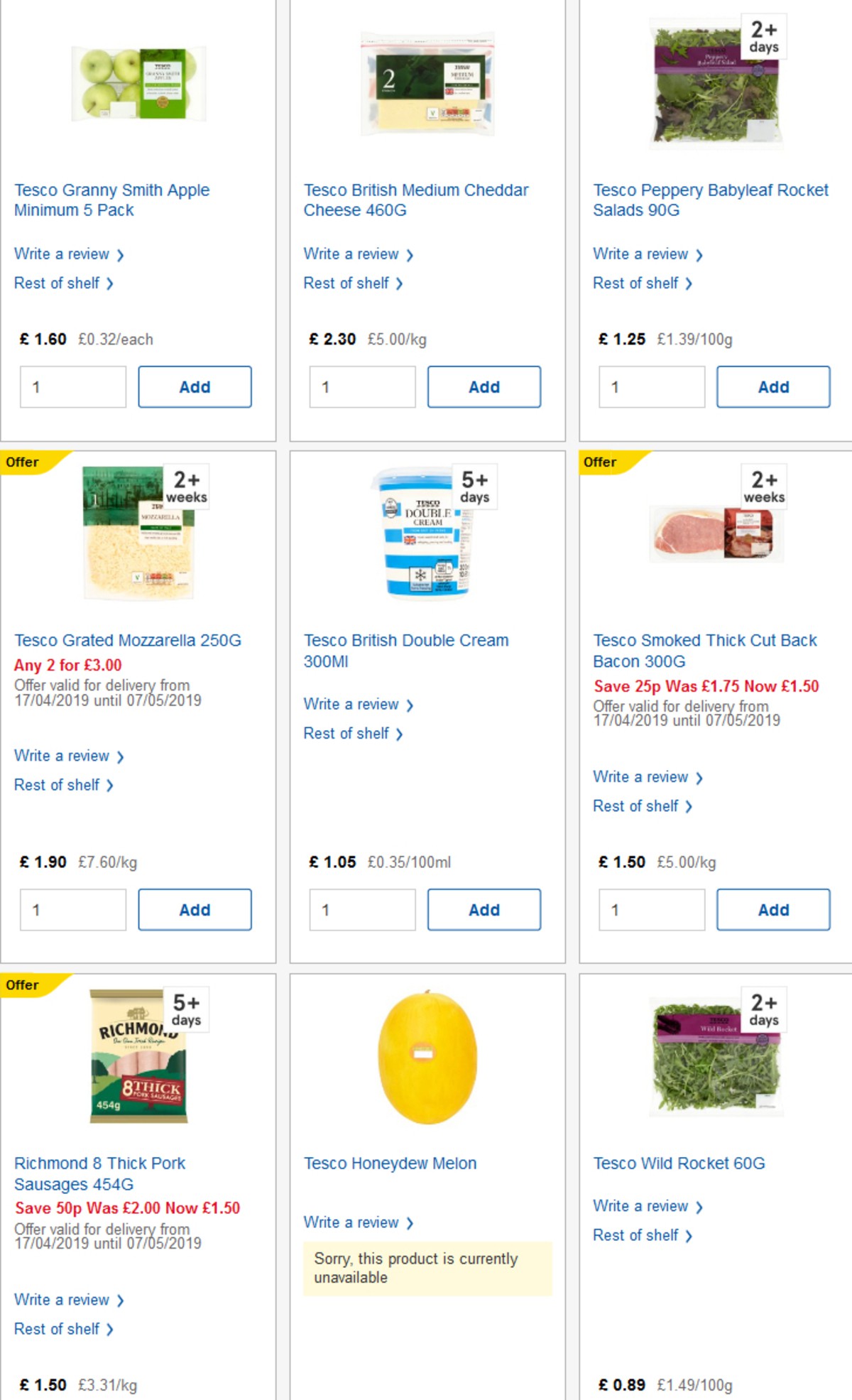 TESCO Offers from 17 April