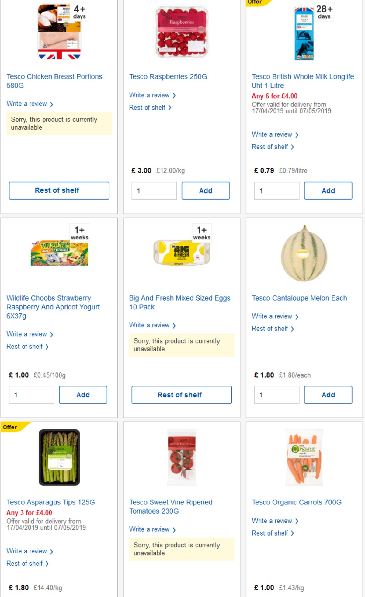 TESCO Offers from 17 April