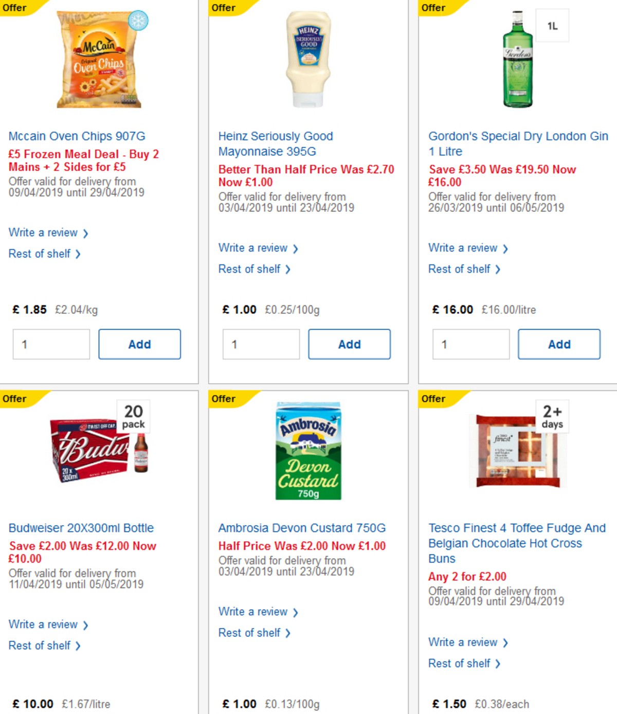 TESCO Offers from 17 April