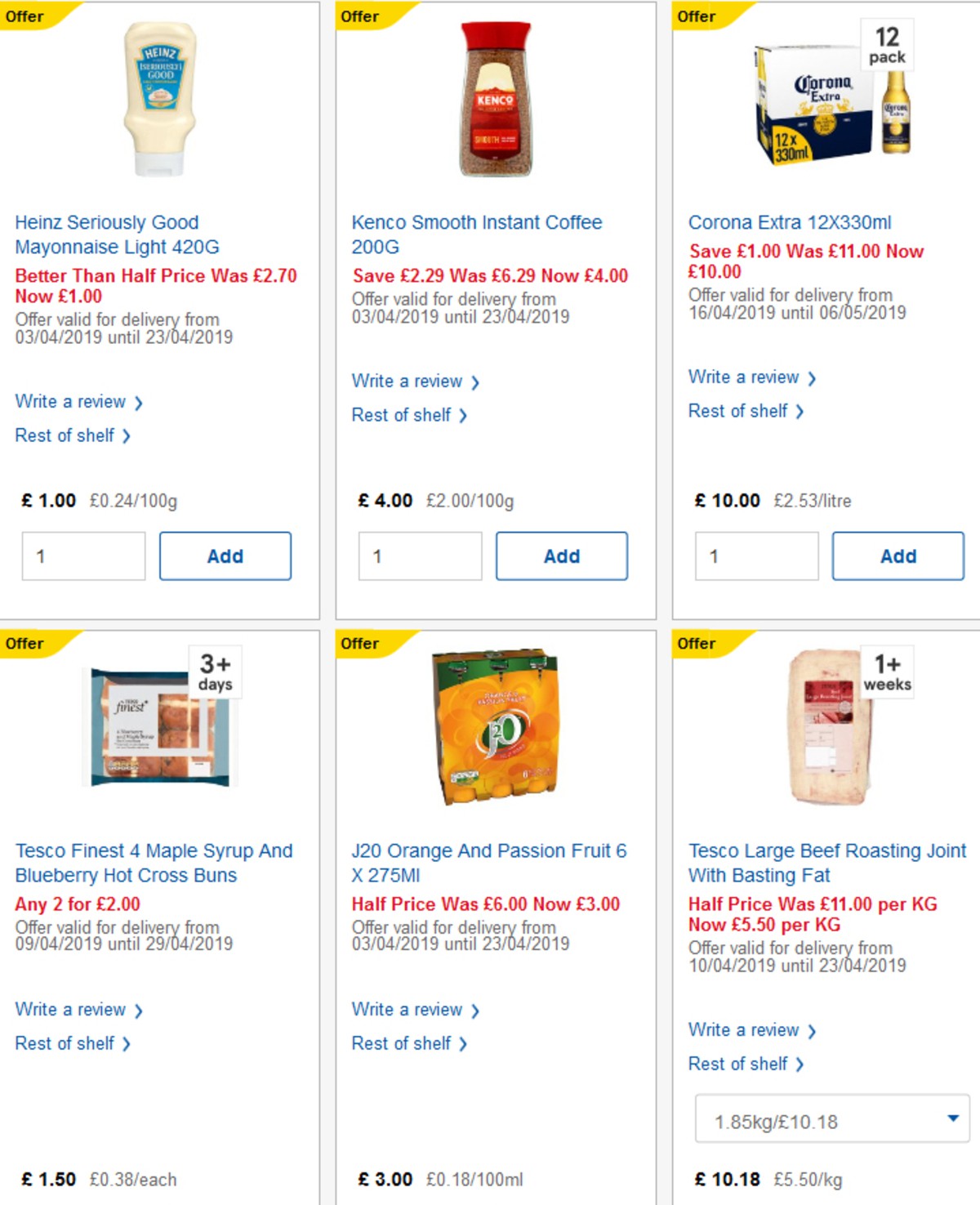 TESCO Offers from 17 April