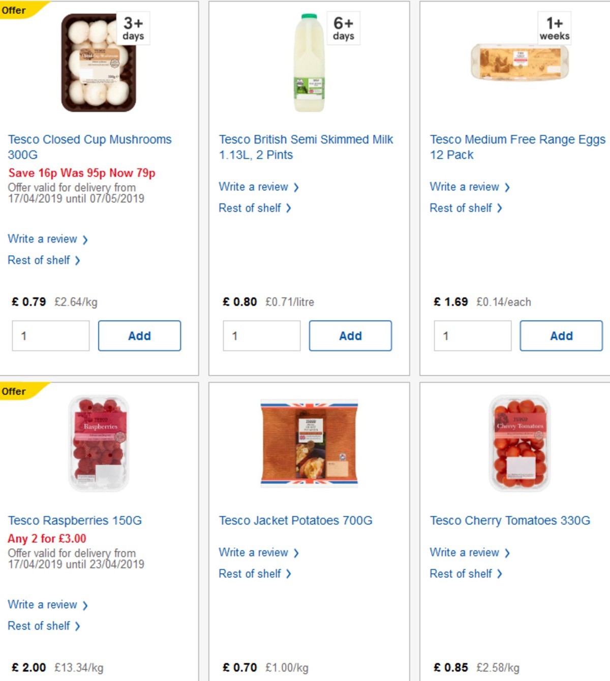 TESCO Offers from 17 April