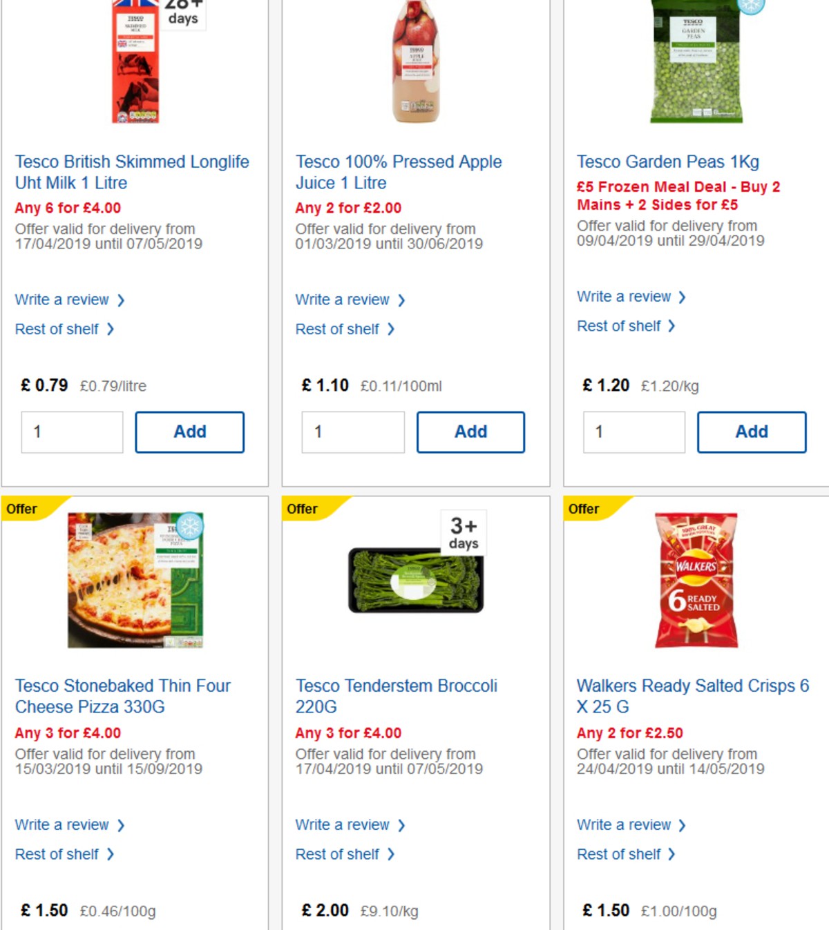 TESCO Offers from 24 April