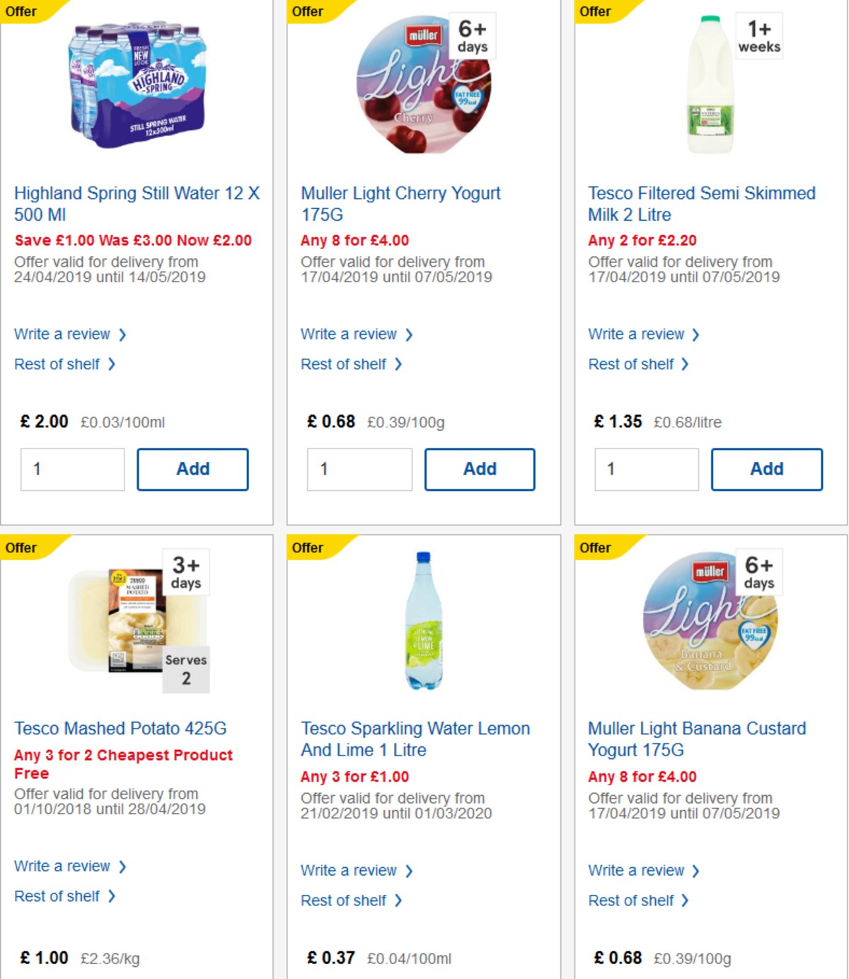 TESCO Offers from 24 April