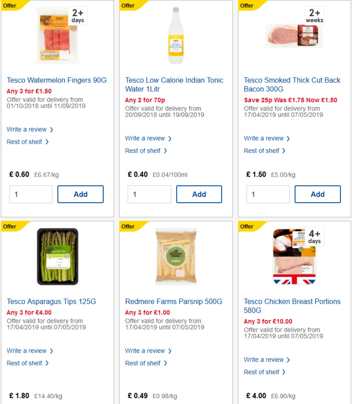 TESCO Offers from 24 April
