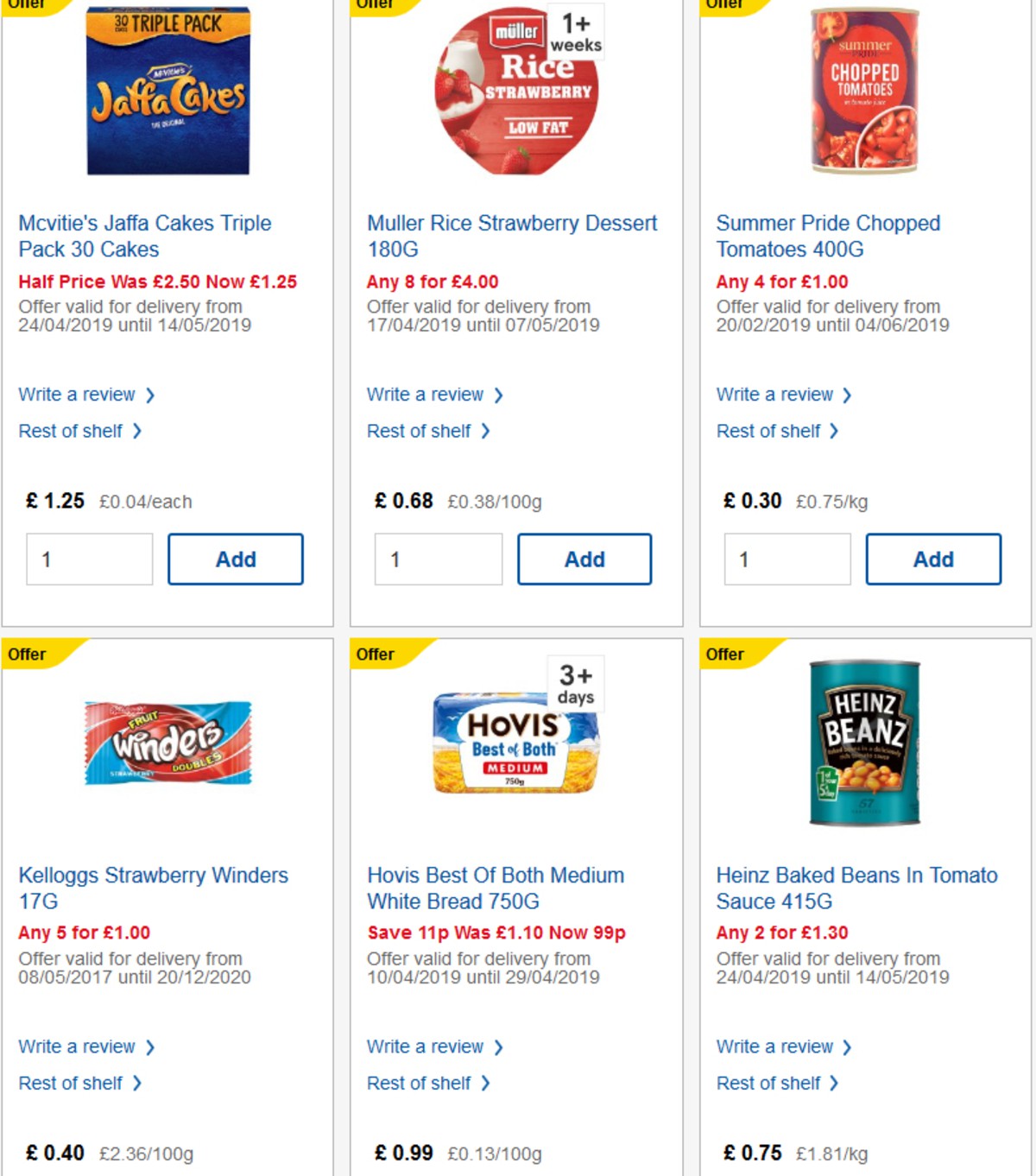 TESCO Offers from 24 April