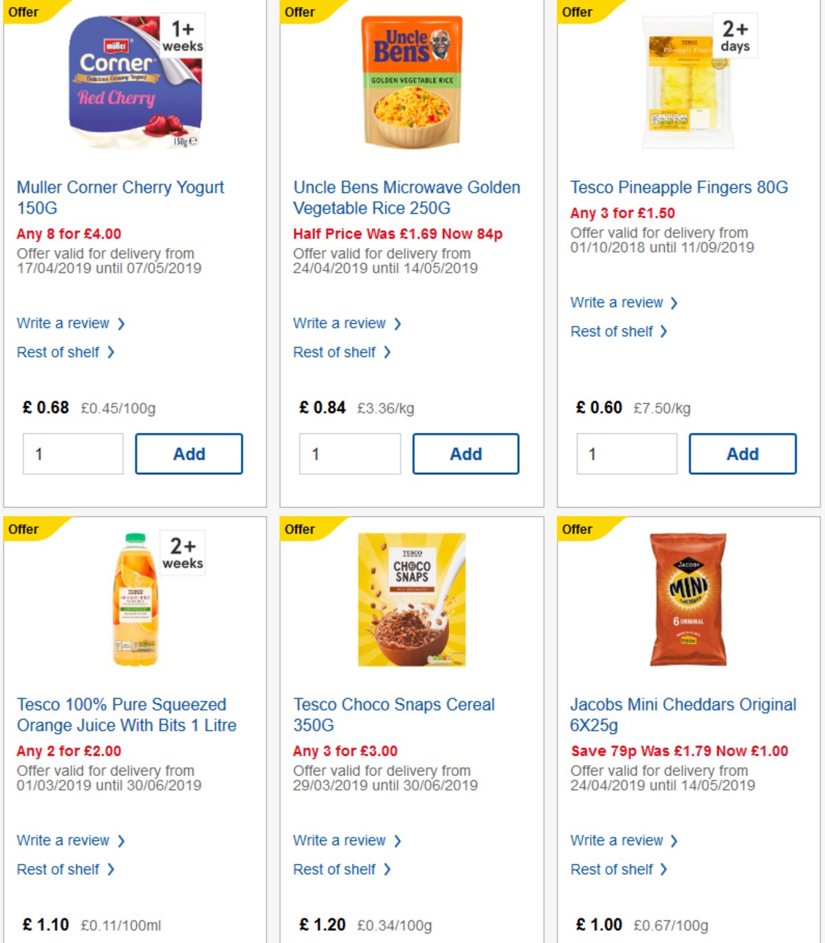 TESCO Offers from 24 April