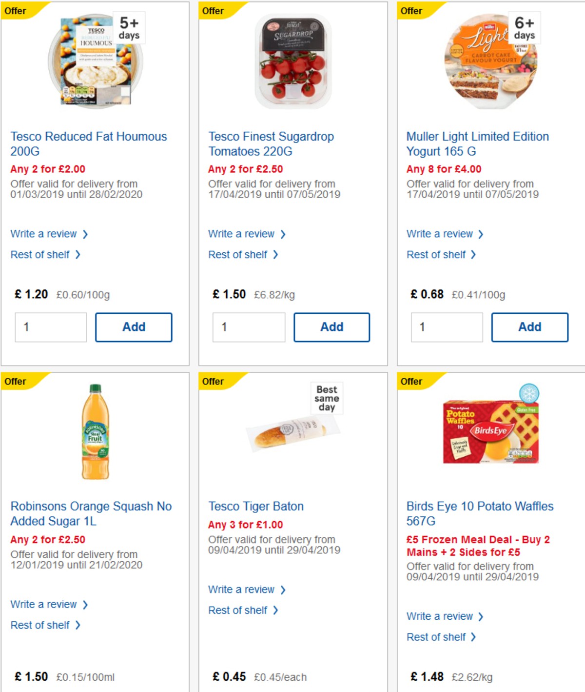 TESCO Offers from 24 April