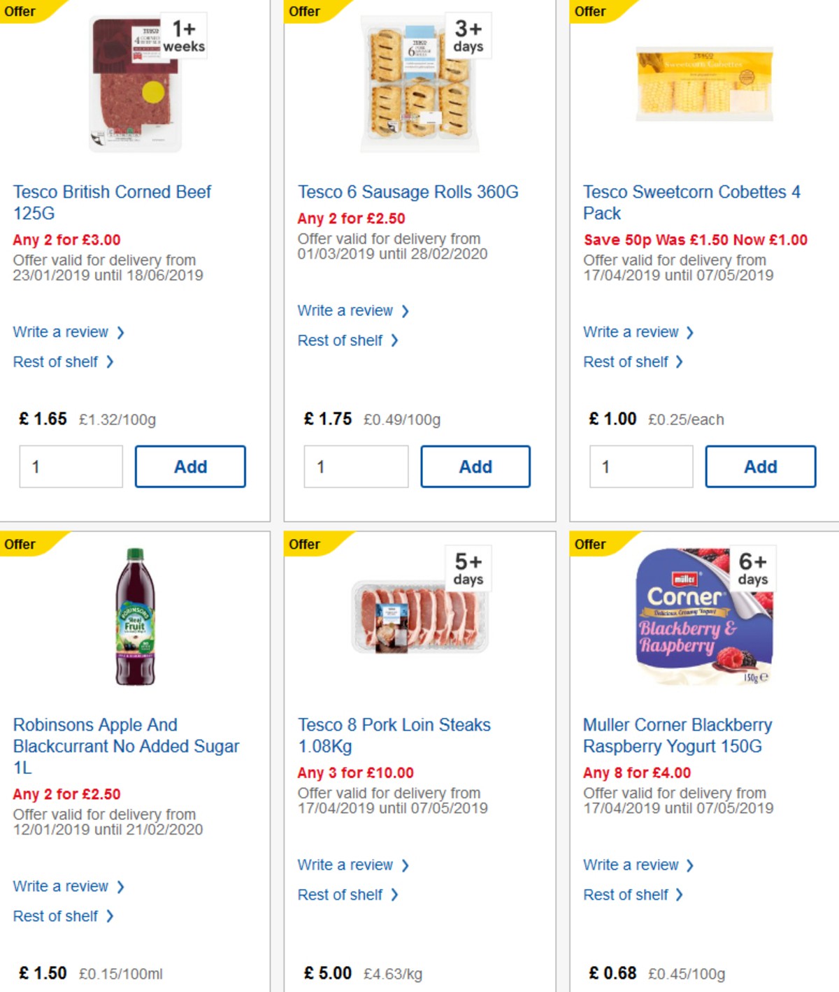 TESCO Offers from 24 April