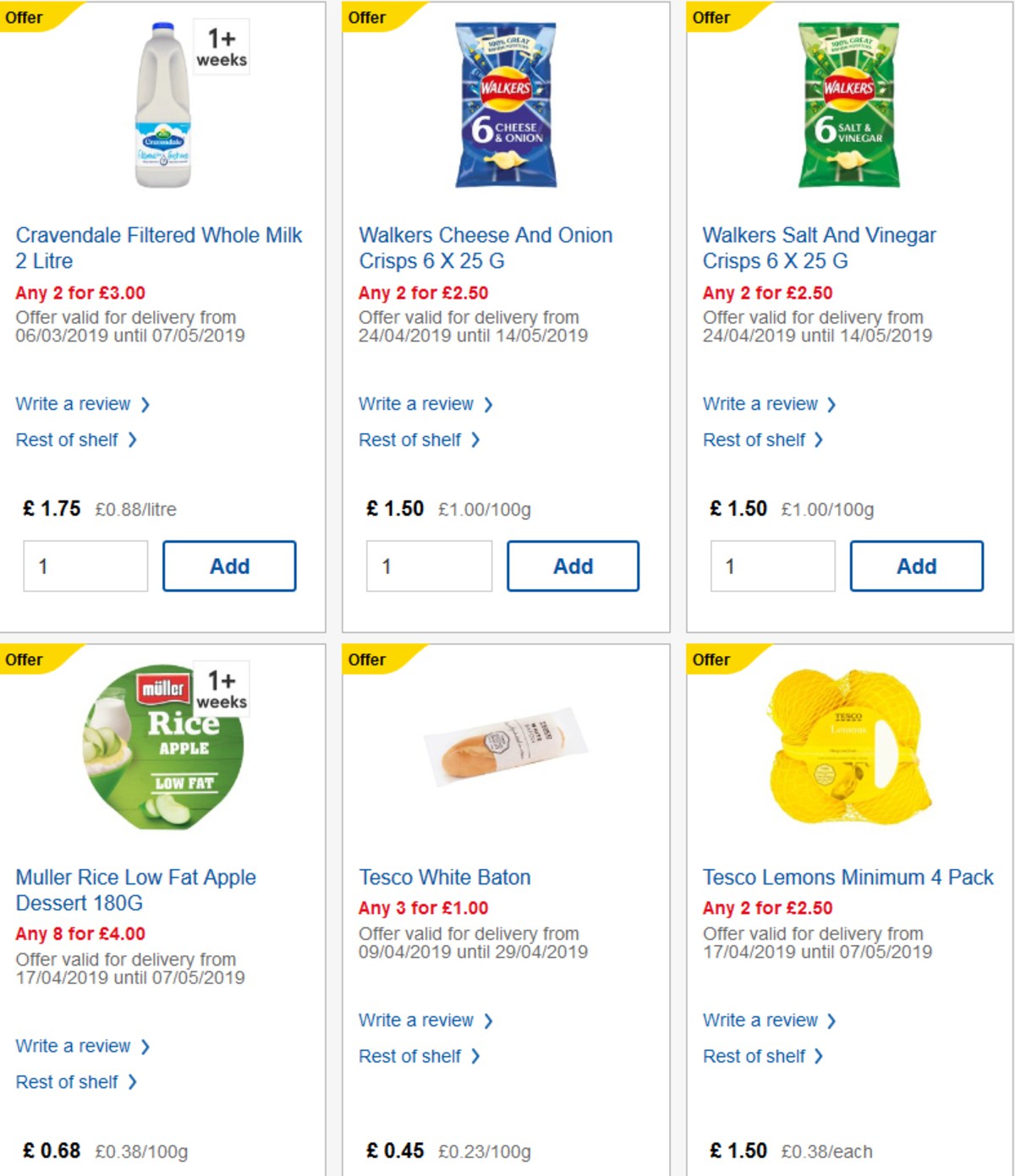 TESCO Offers from 24 April