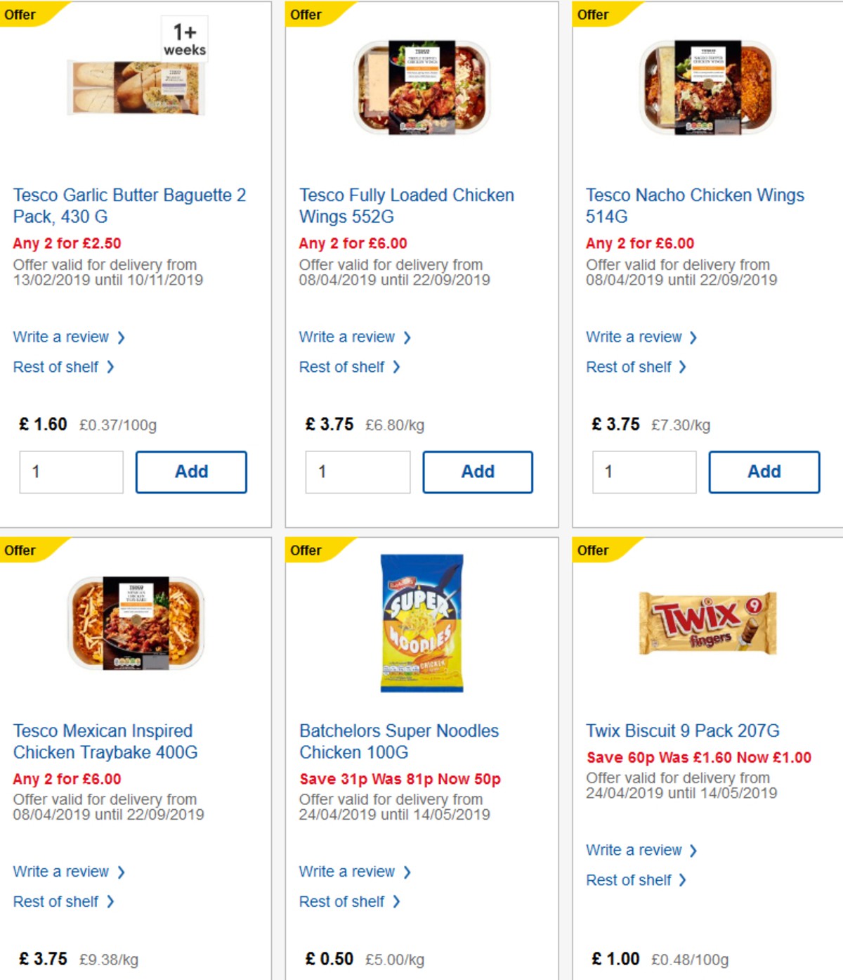 TESCO Offers from 24 April