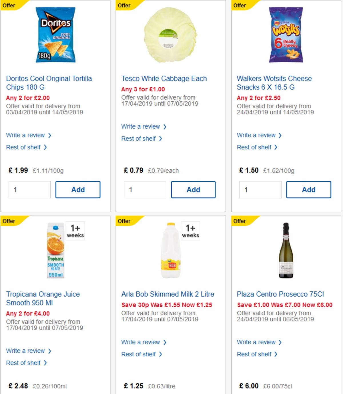TESCO Offers from 24 April