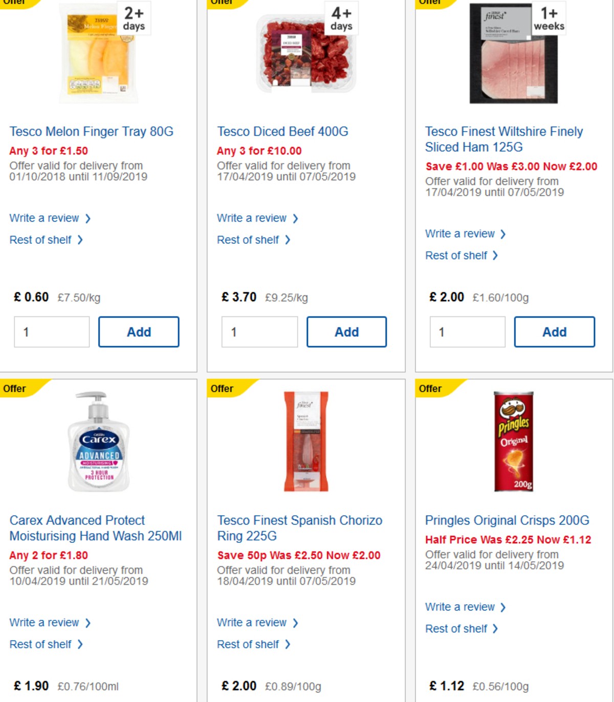 TESCO Offers from 24 April