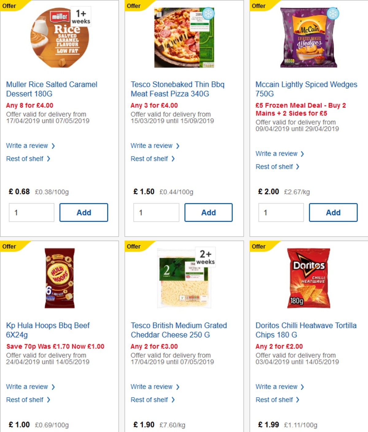 TESCO Offers from 24 April