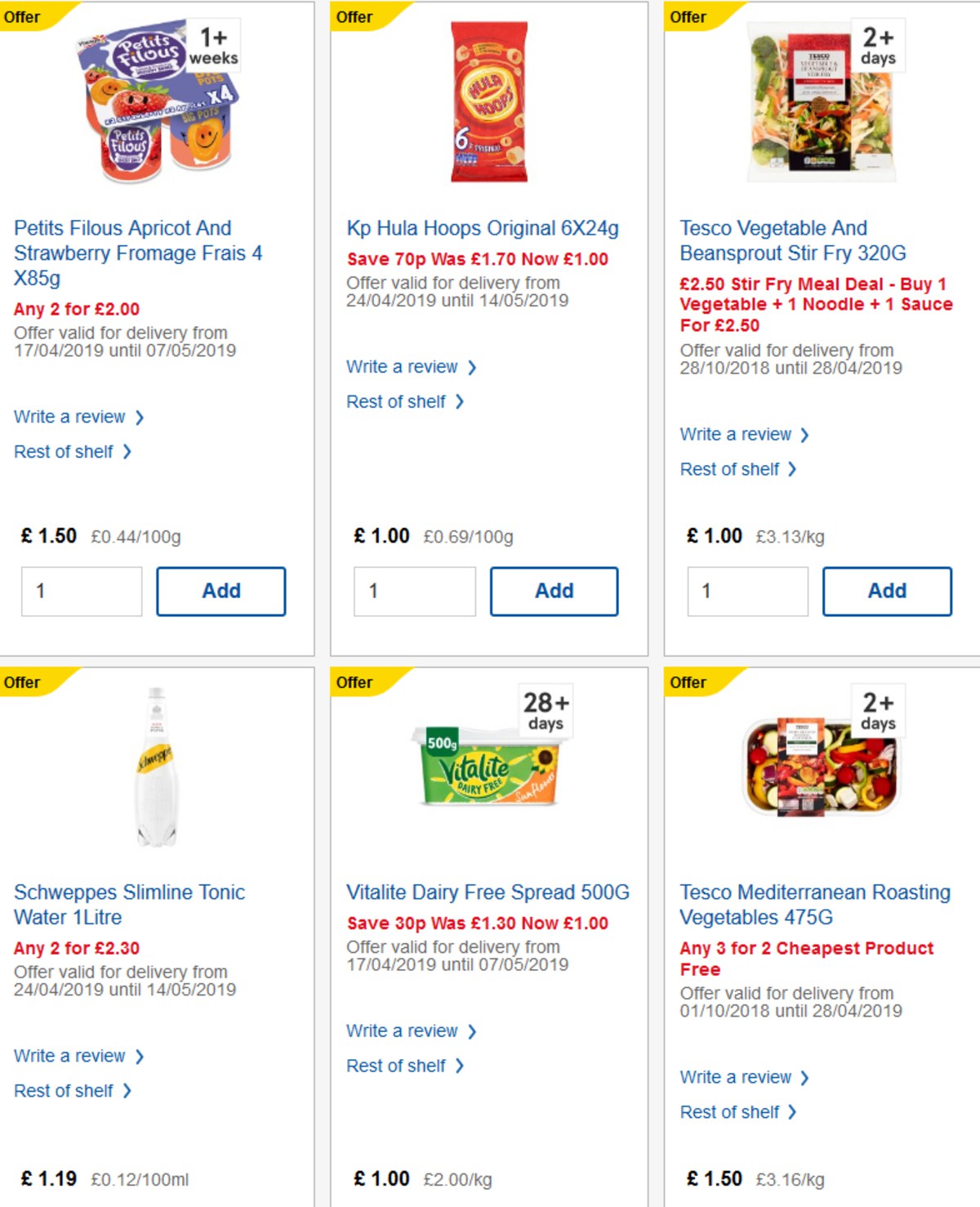 TESCO Offers from 24 April