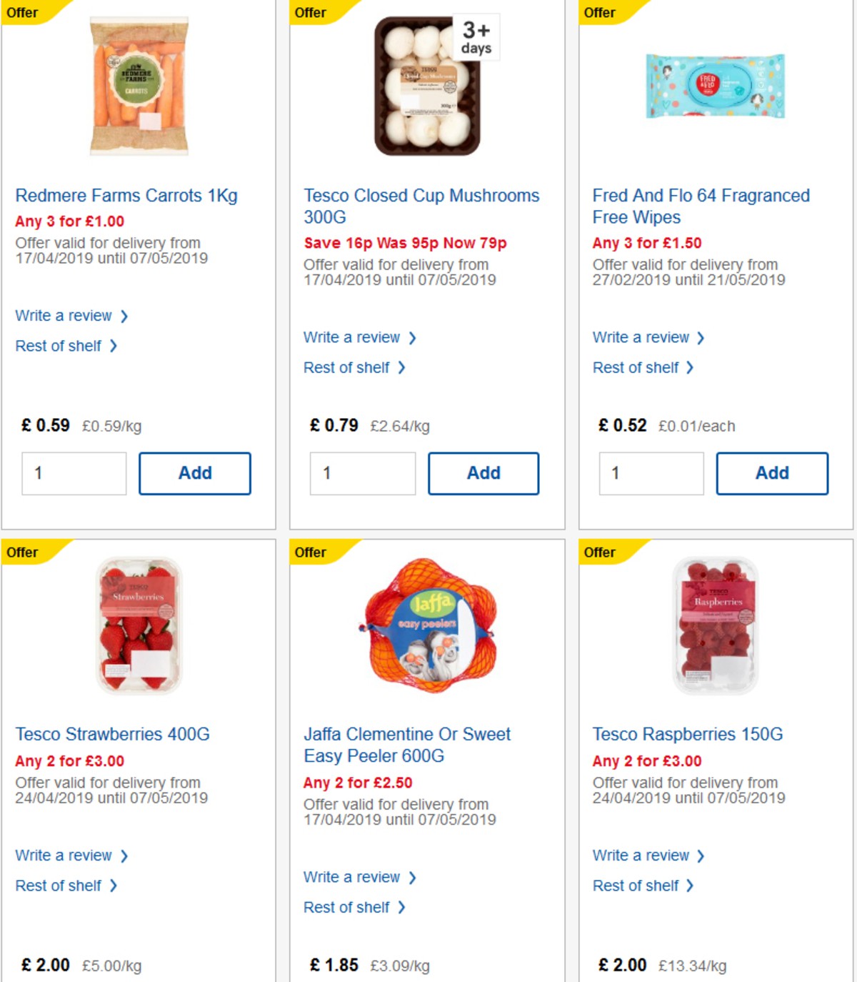 TESCO Offers from 24 April