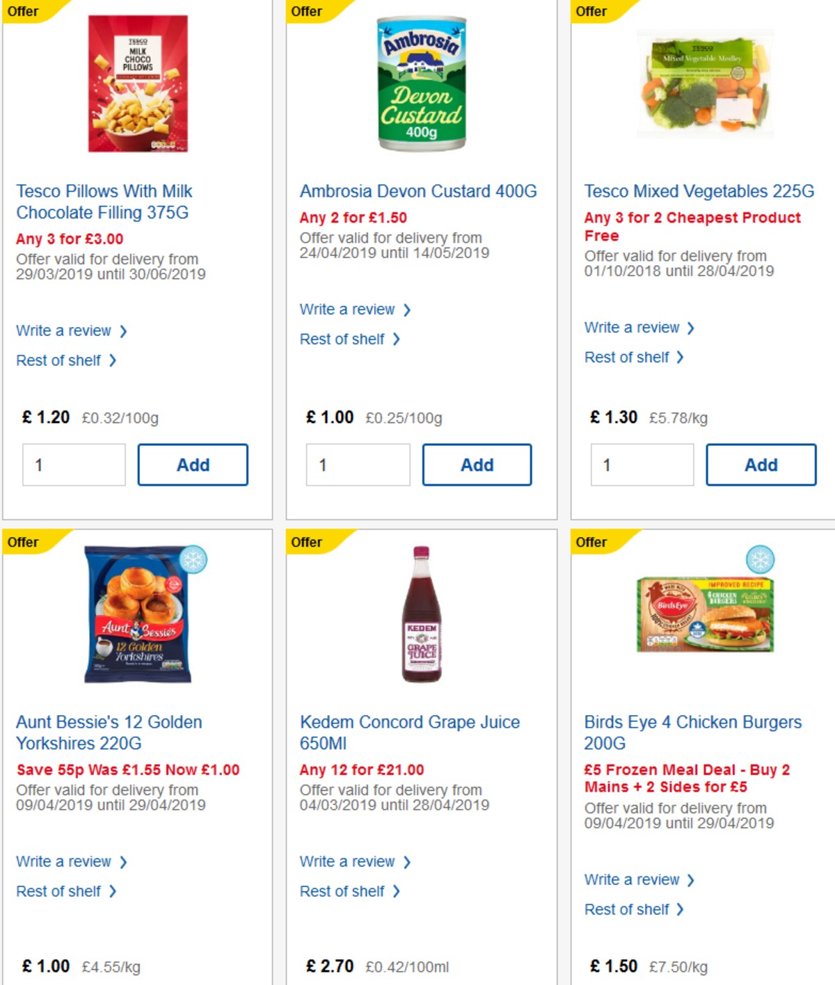 TESCO Offers from 24 April