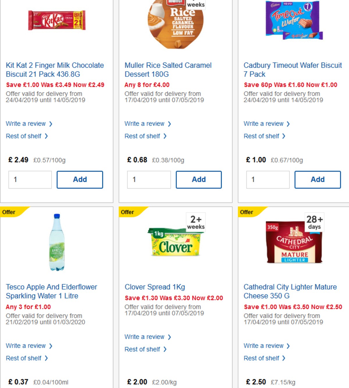 TESCO Offers from 24 April
