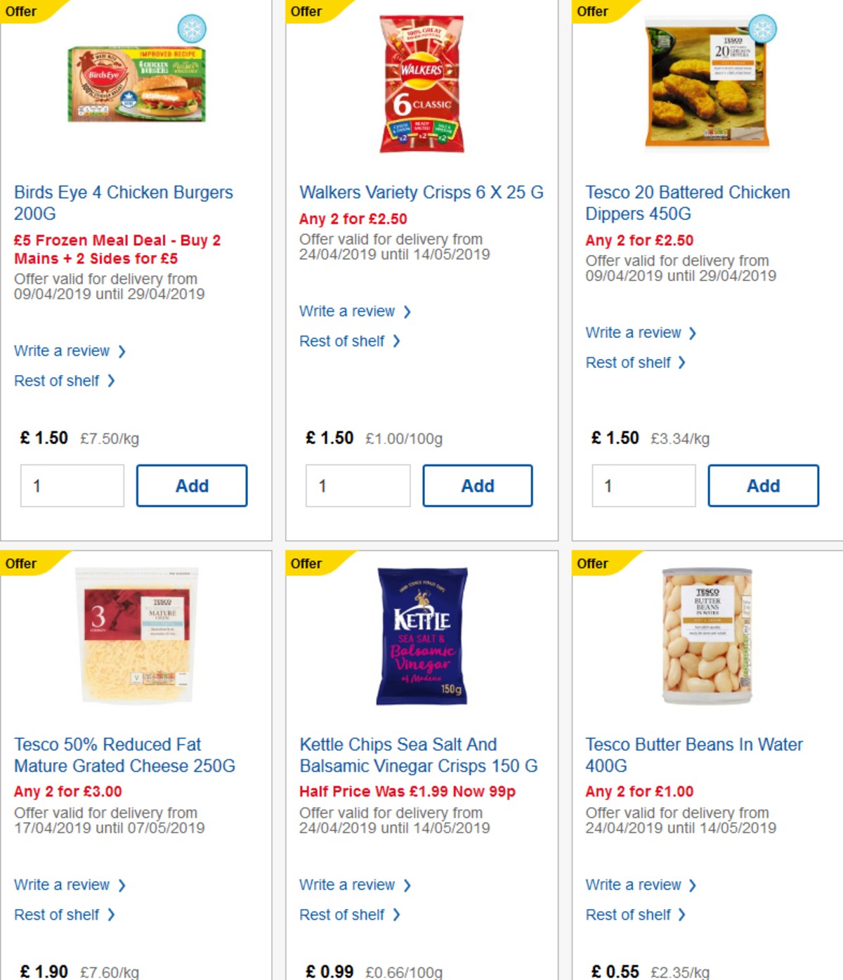TESCO Offers from 24 April