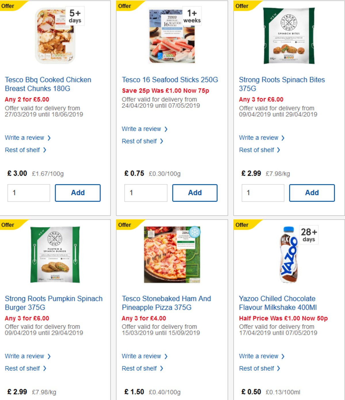 TESCO Offers from 24 April