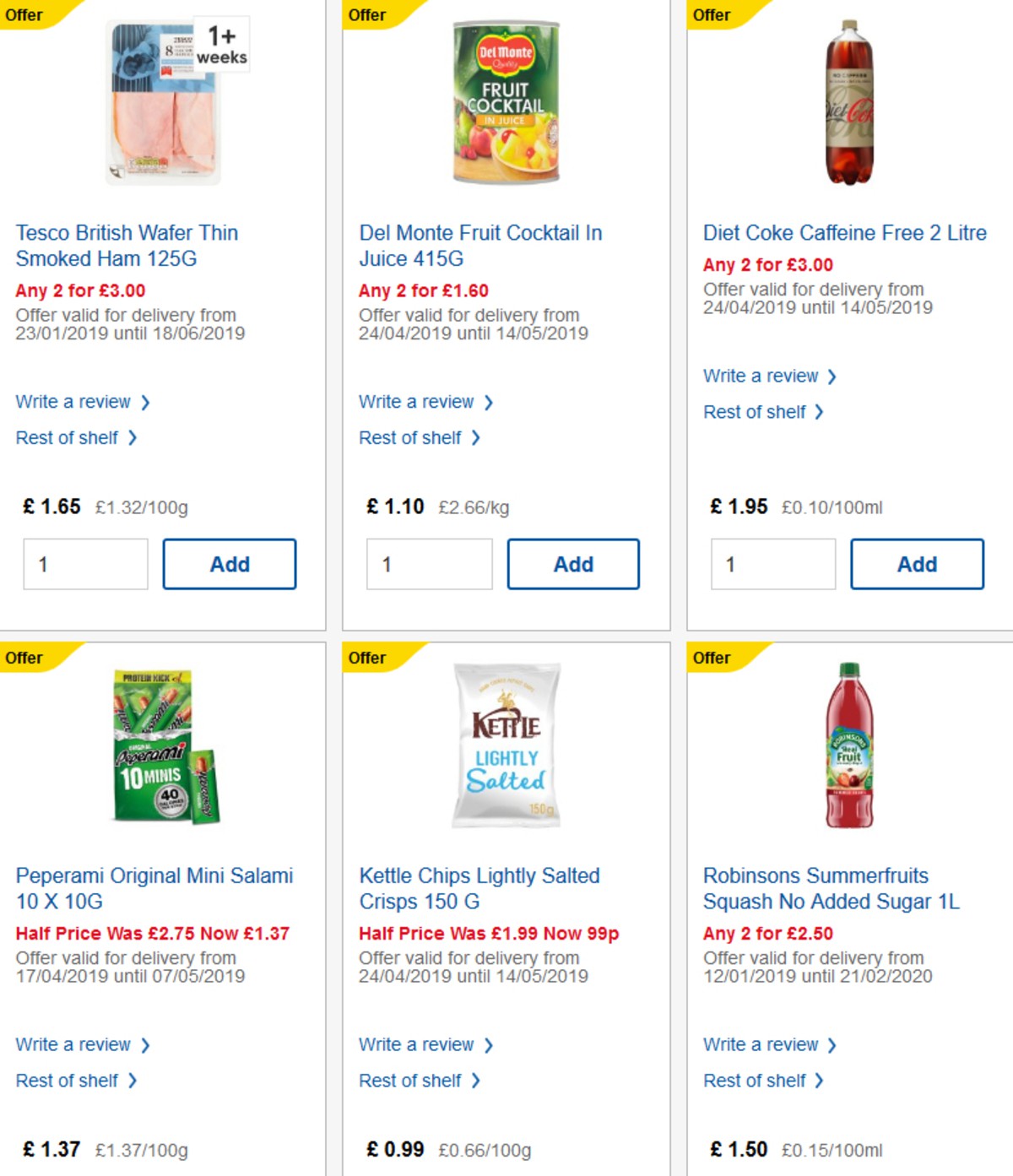 TESCO Offers from 24 April